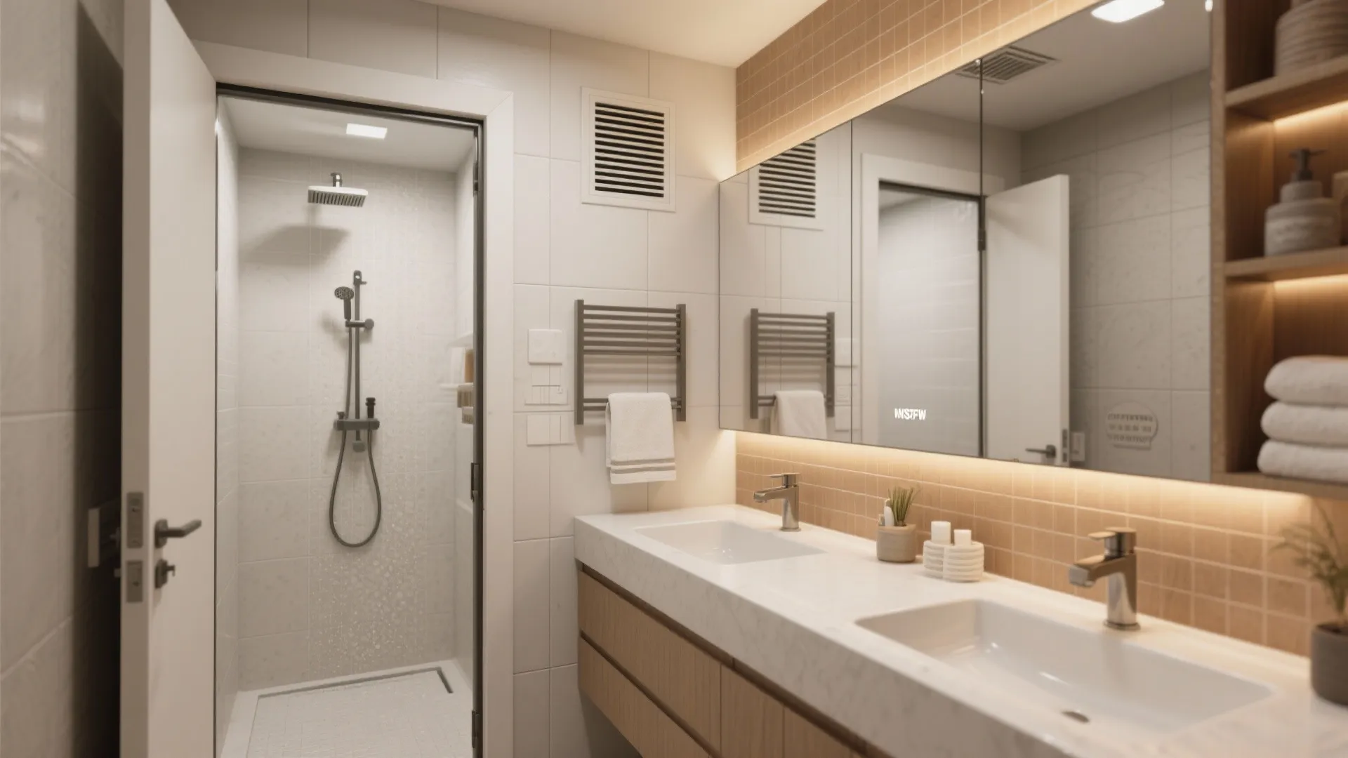 4. One-bath magic: zoned and ventilated