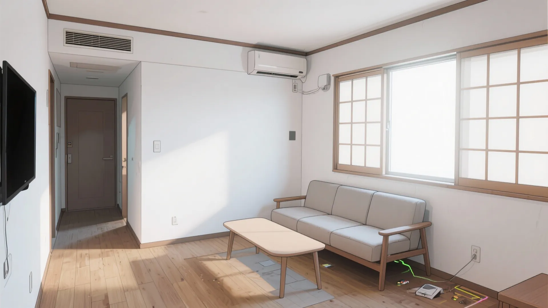 Tips 4: 家具は“片面寄せ”で回遊を作る（1K布局・動線規画）