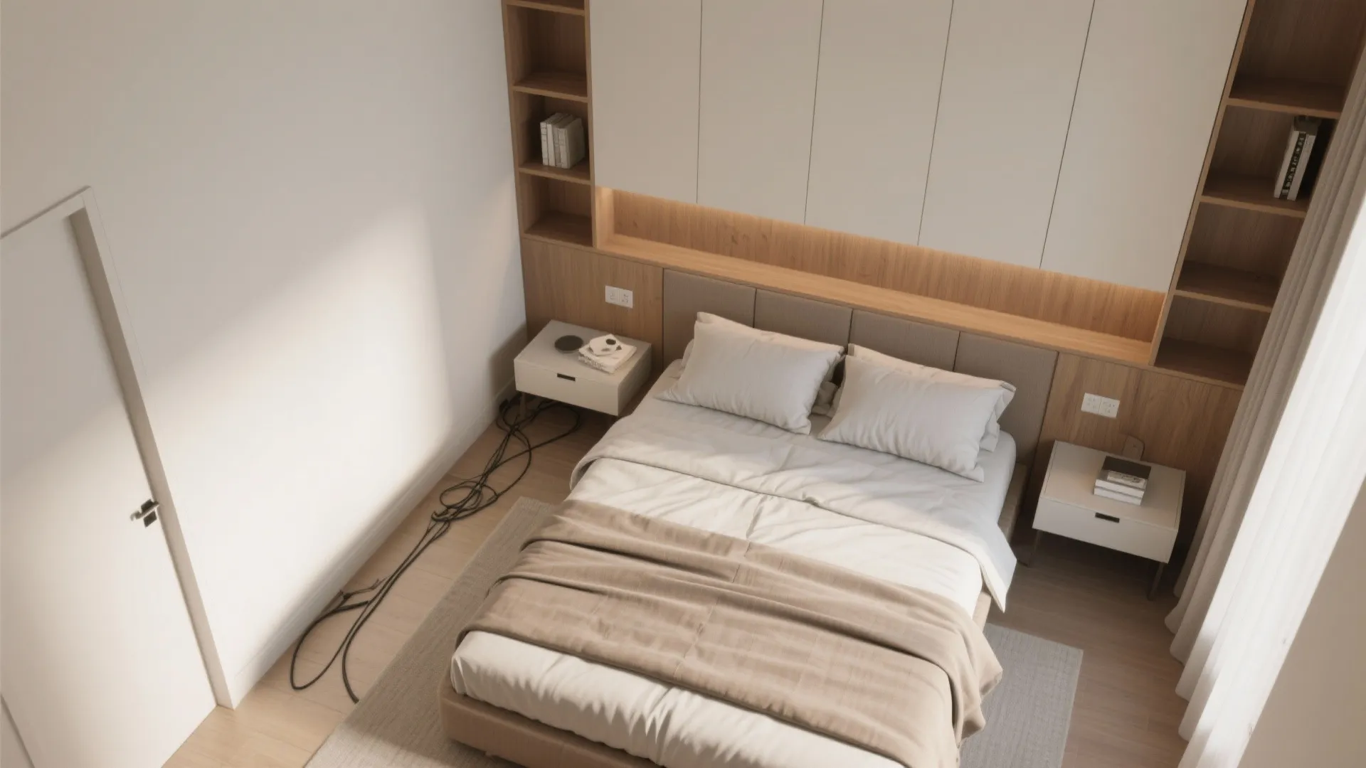 One-Side Access with a Storage Headboard