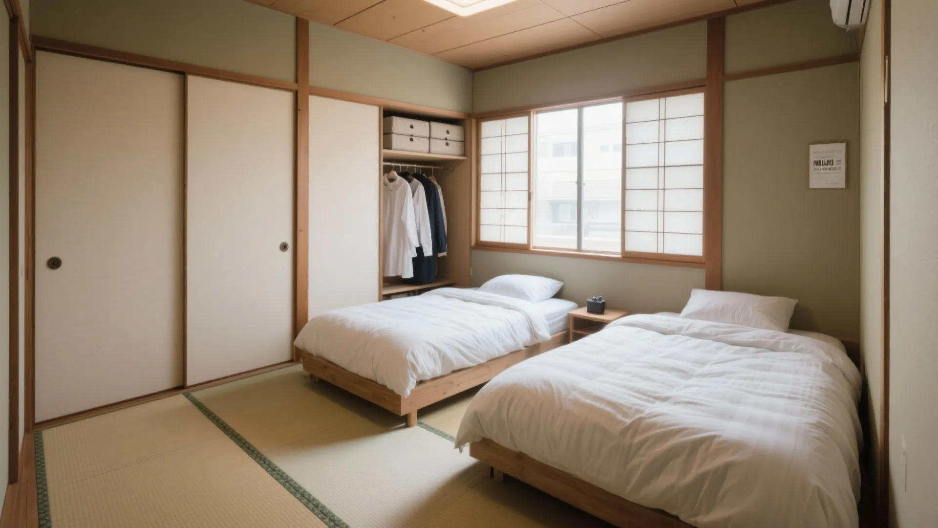 Tips 4: ベッドは“壁寄せ一列”＋布団ローテで寝室を圧縮（収納テクと動線計画）