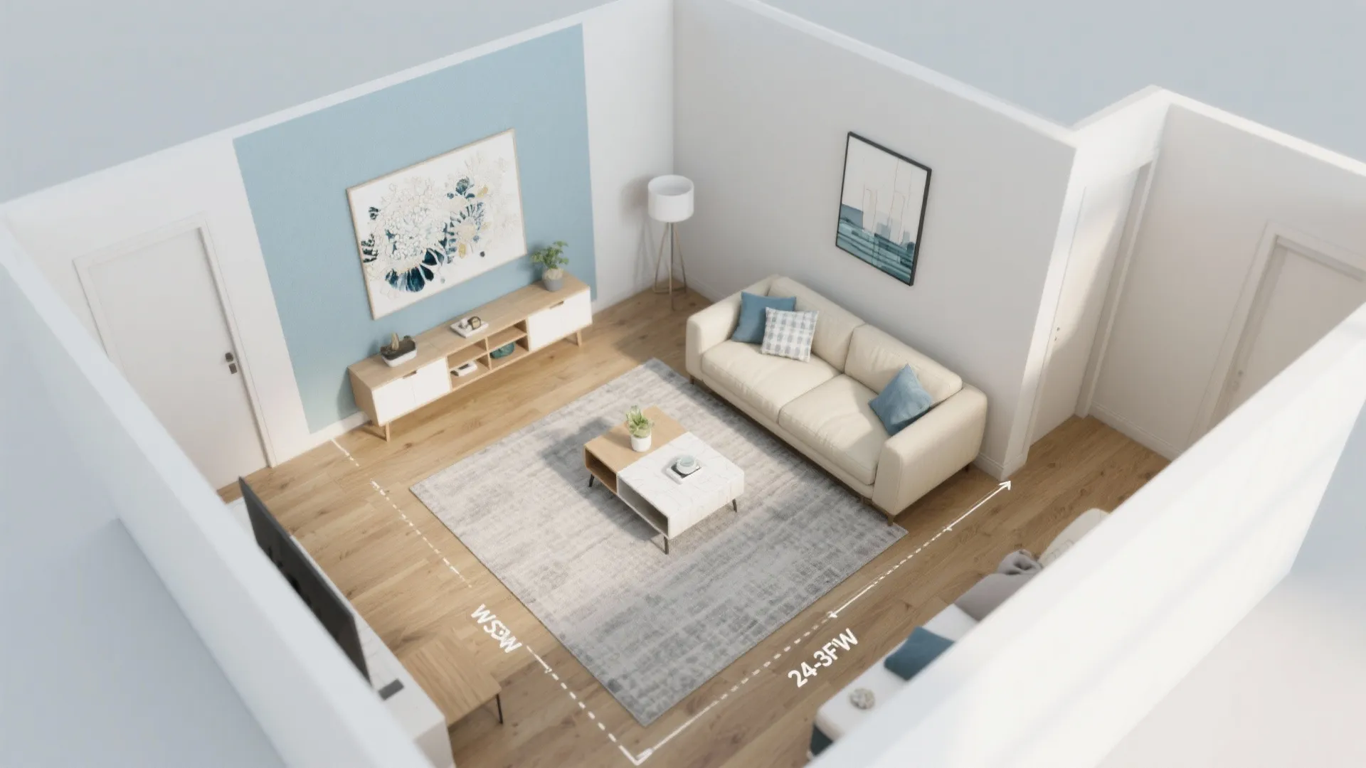 One-Wall Party Layout