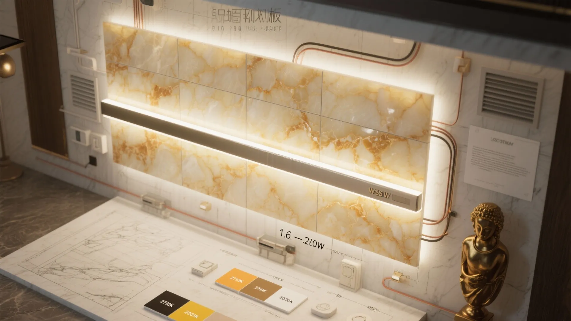 Backlit Onyx-Look Panels for a Radiant Focal Wall