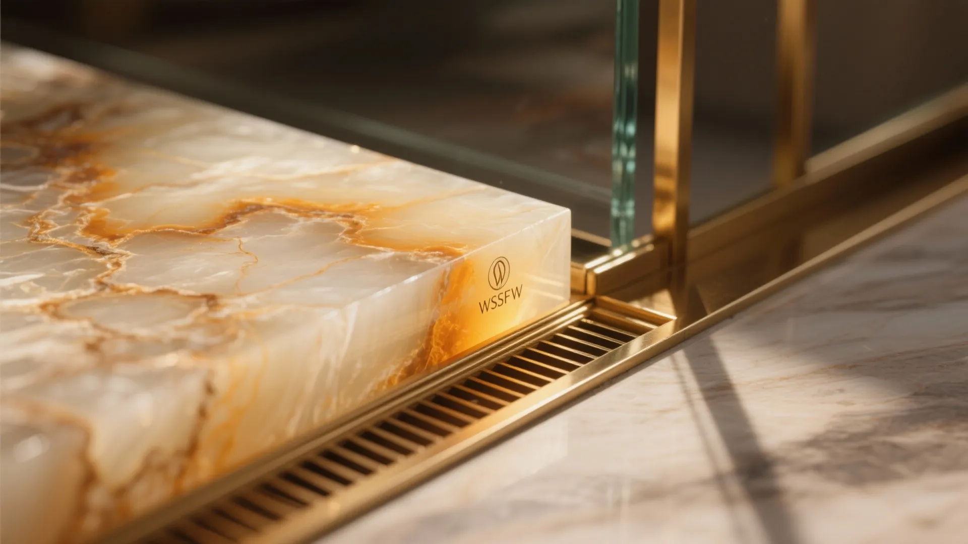 Backlit Onyx-and-Glass Mandir