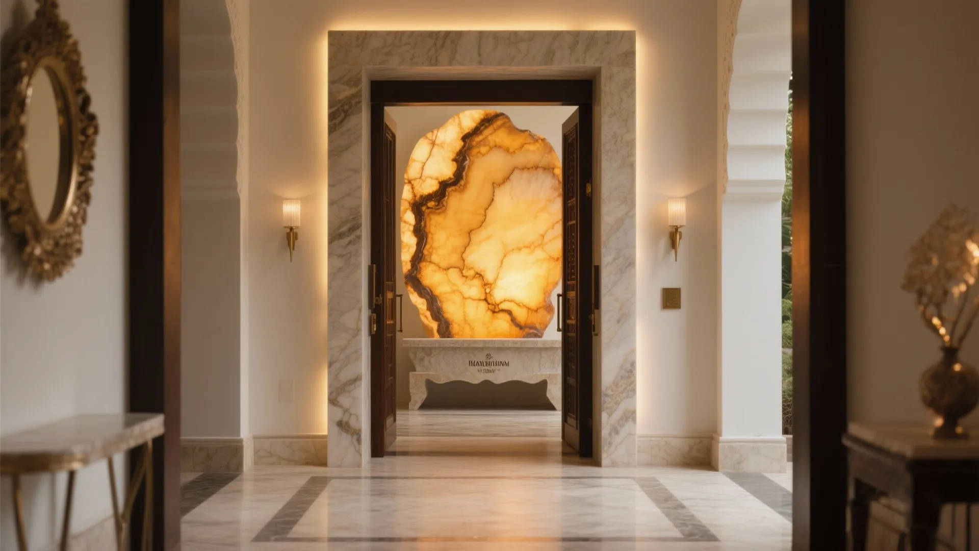 Bespoke Stone and Onyx With Light