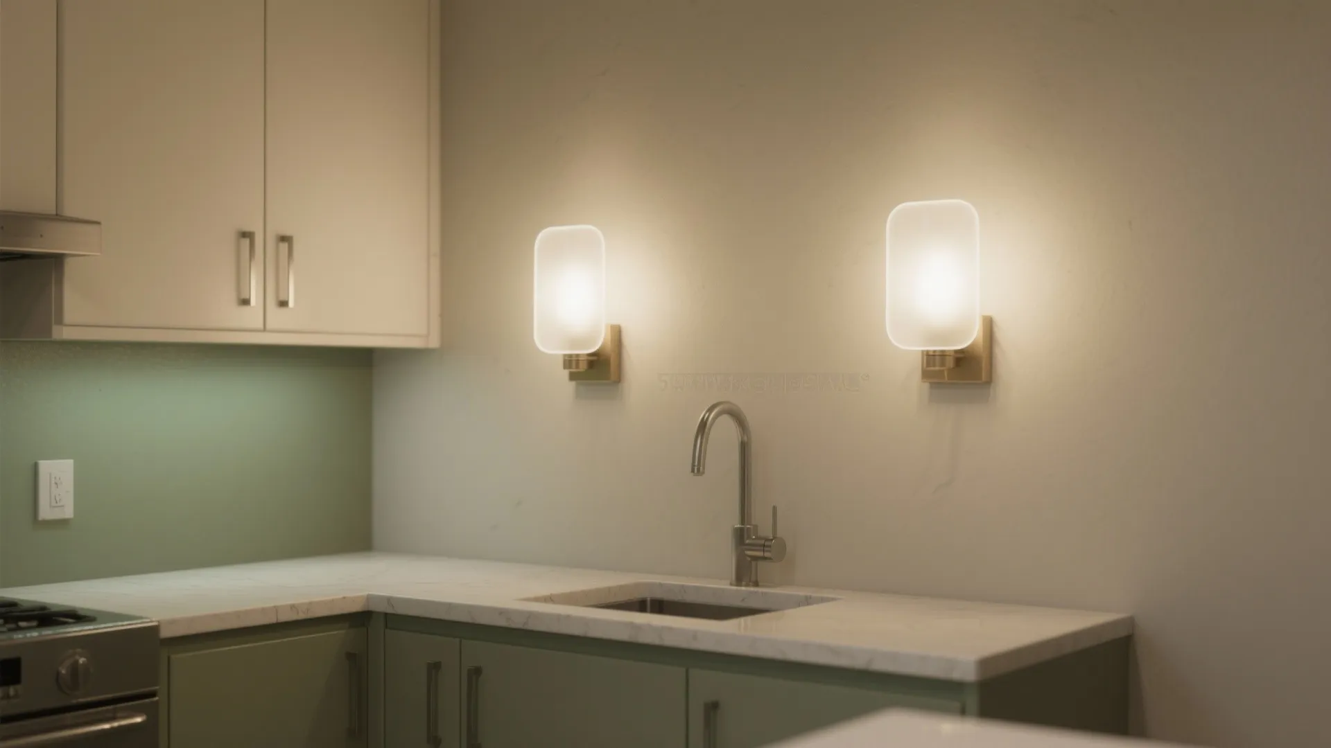 Glass accents for brightness without bulk