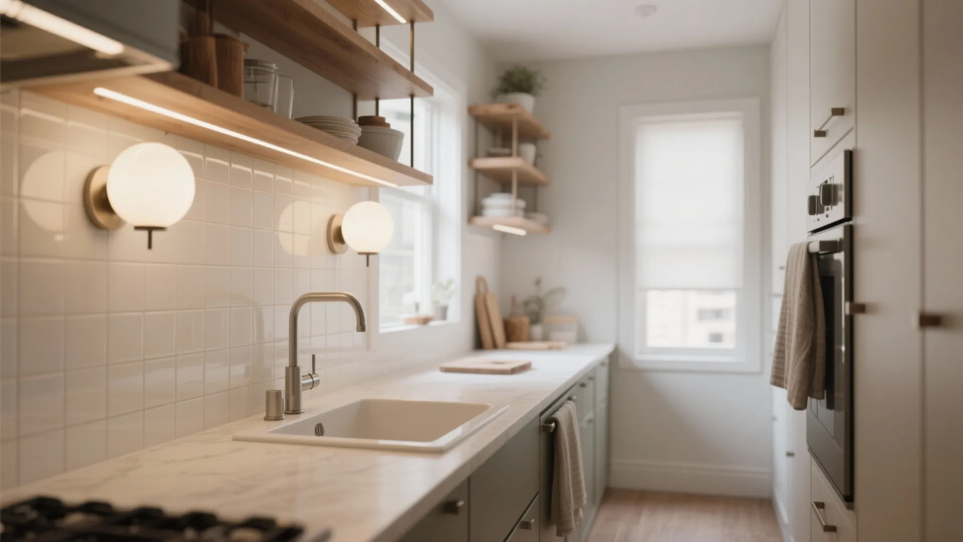 4) Opal Glass Rounds for Softer Task Zones