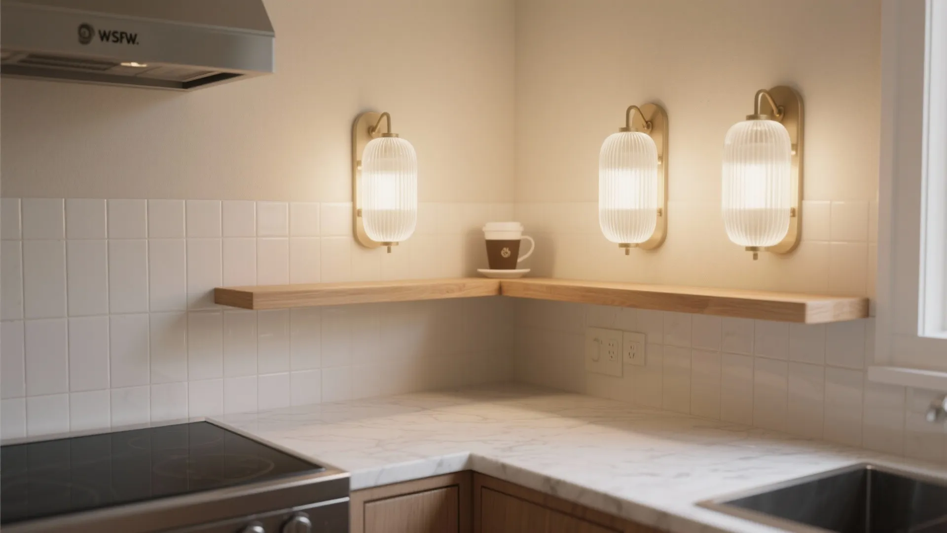 Glass shades that bounce light without bulk