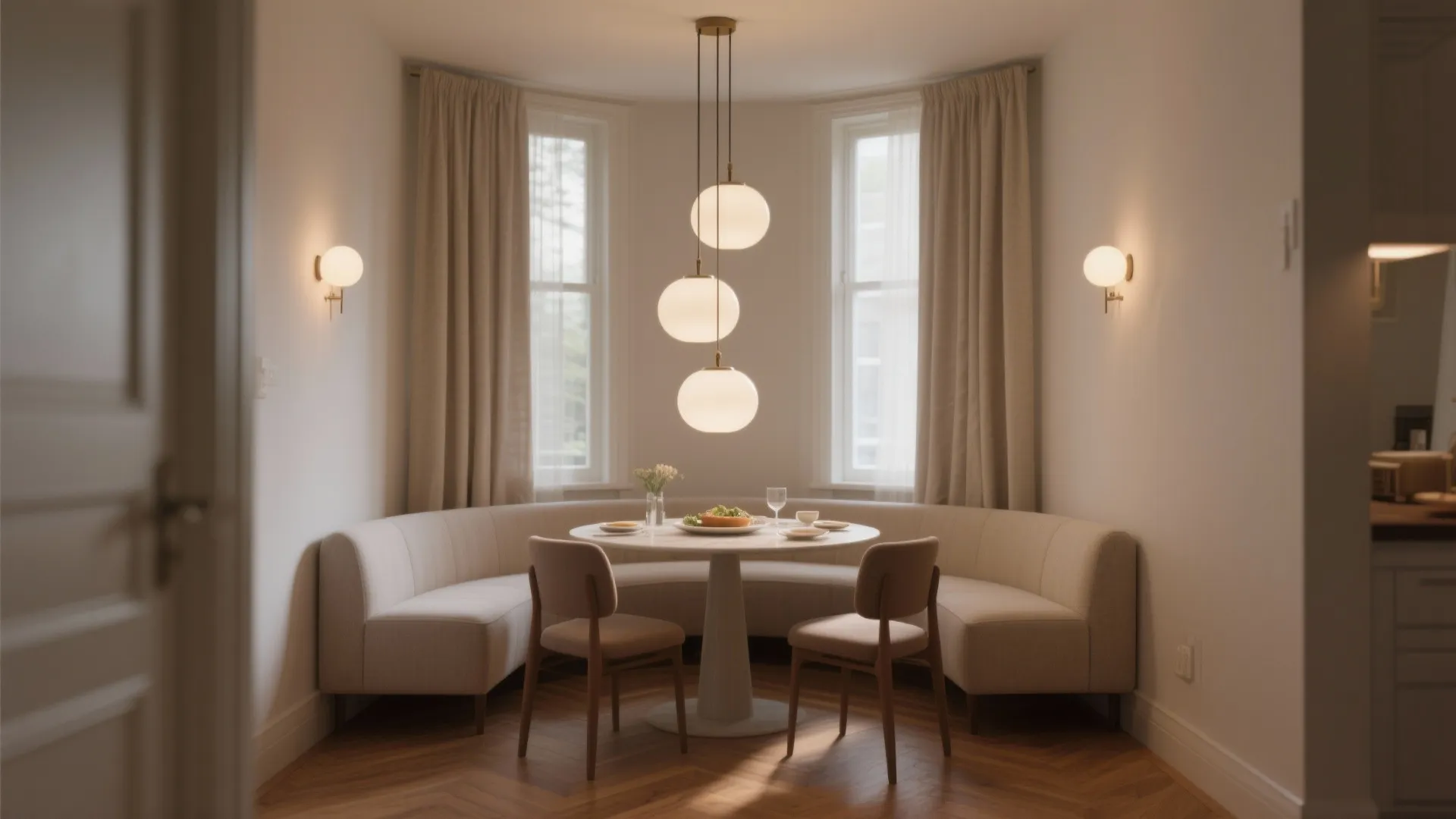 2) Glass Globes for Soft, All-Direction Glow