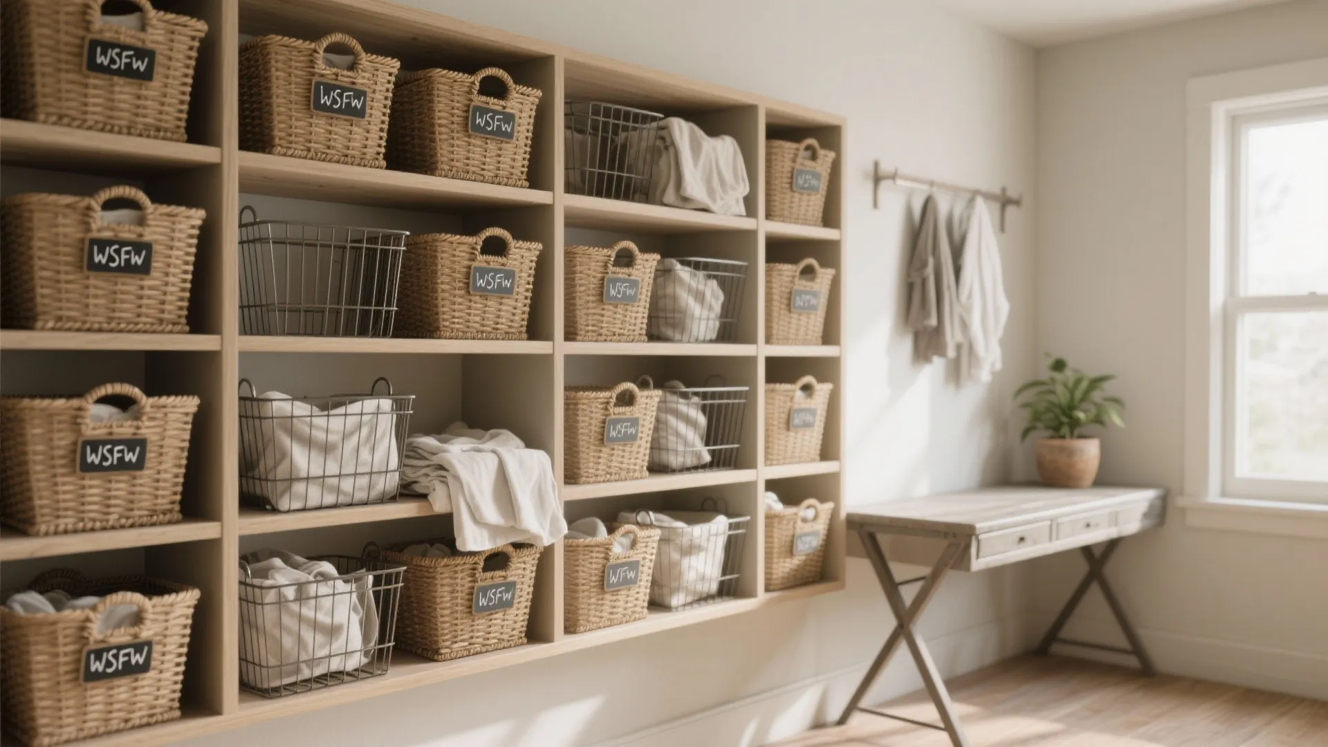Open Shelving with Baskets