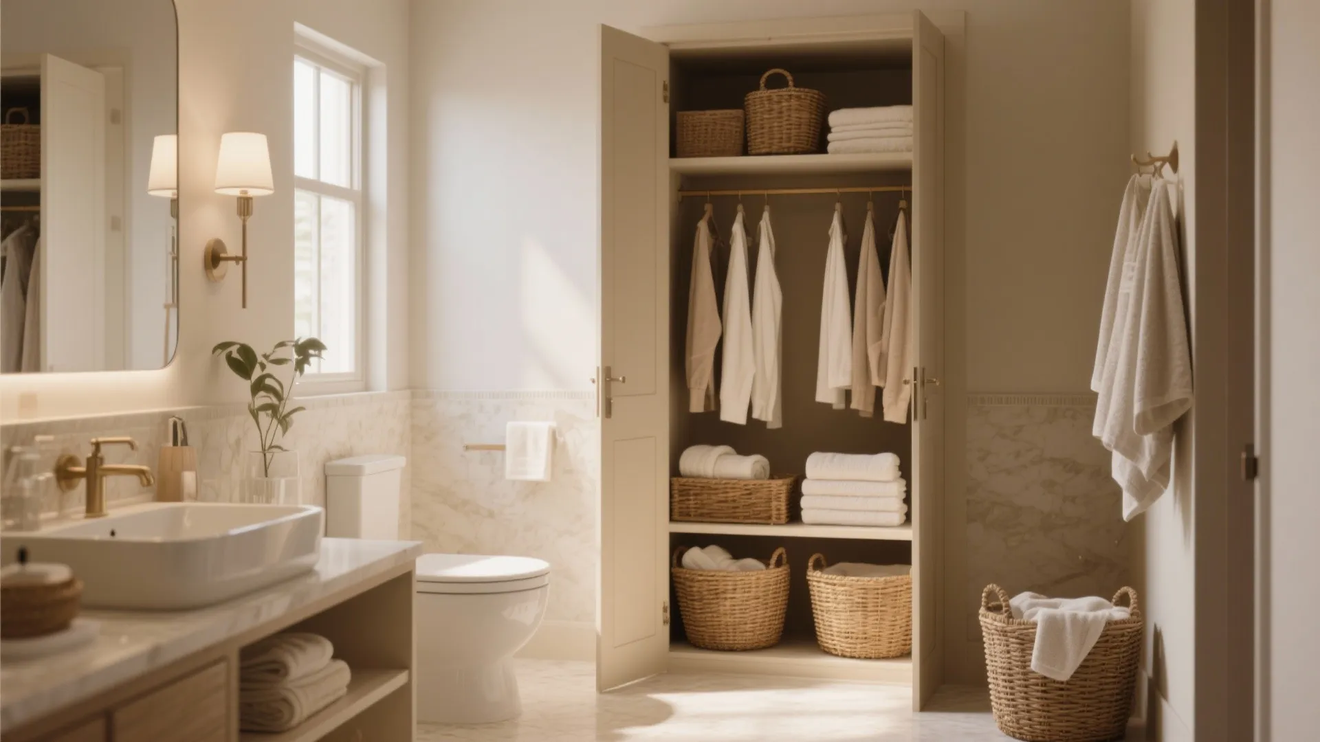 10 Bathroom Closet Ideas with No Door: Creative No-Door Bathroom Closet Inspirations from My Design Projects