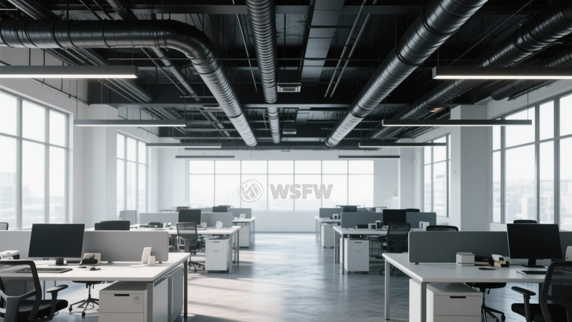 6. Open Ceiling with Exposed Ducts