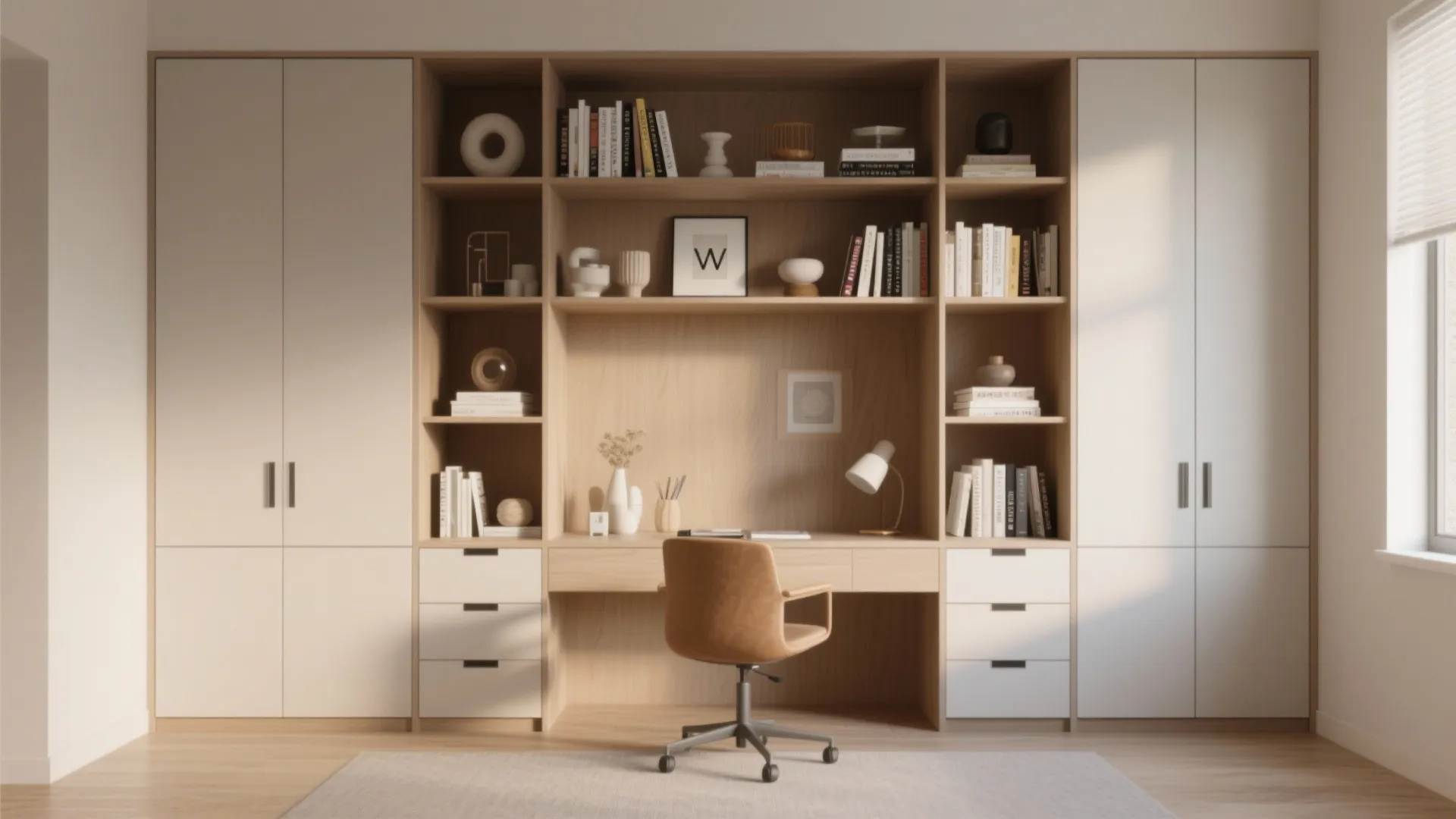 9. Mix Open and Closed Shelf Space