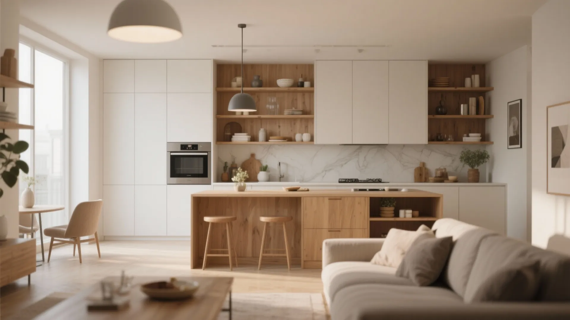 9. Mix of Open and Closed Storage