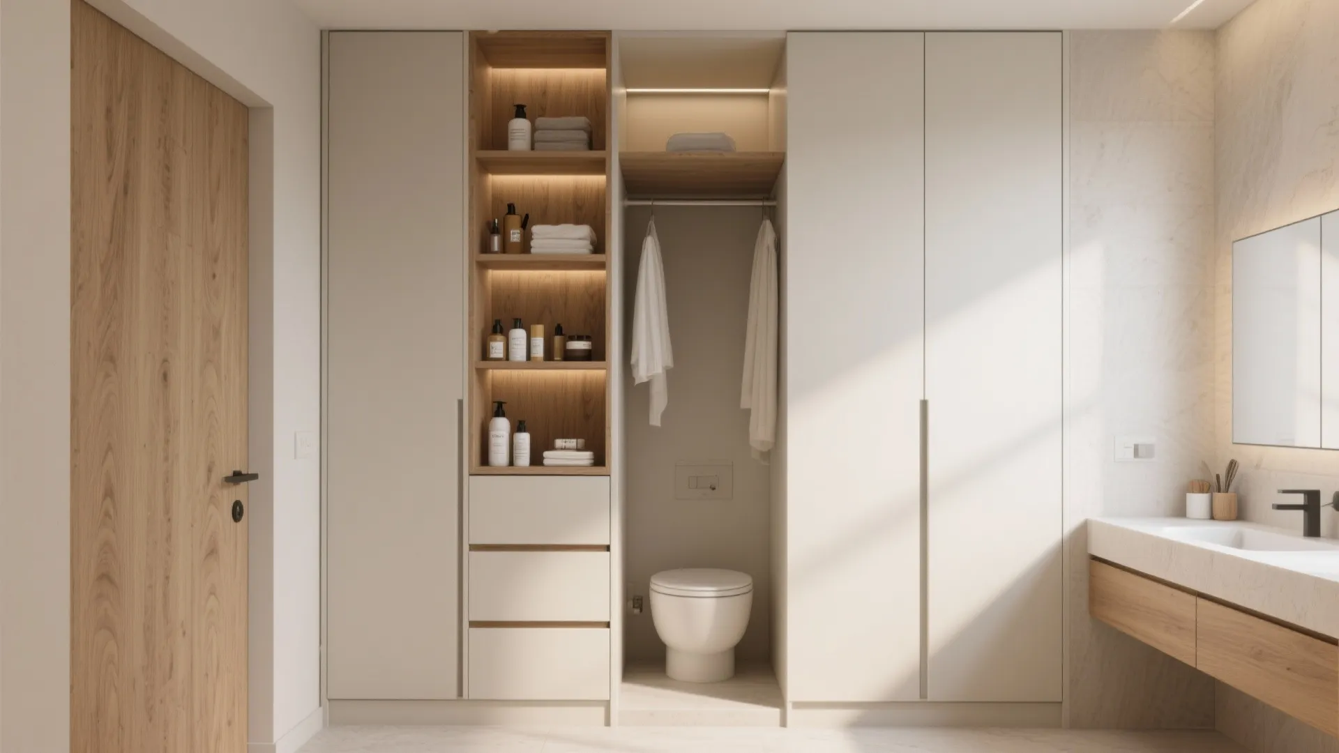 6. Open + Closed Storage Combo