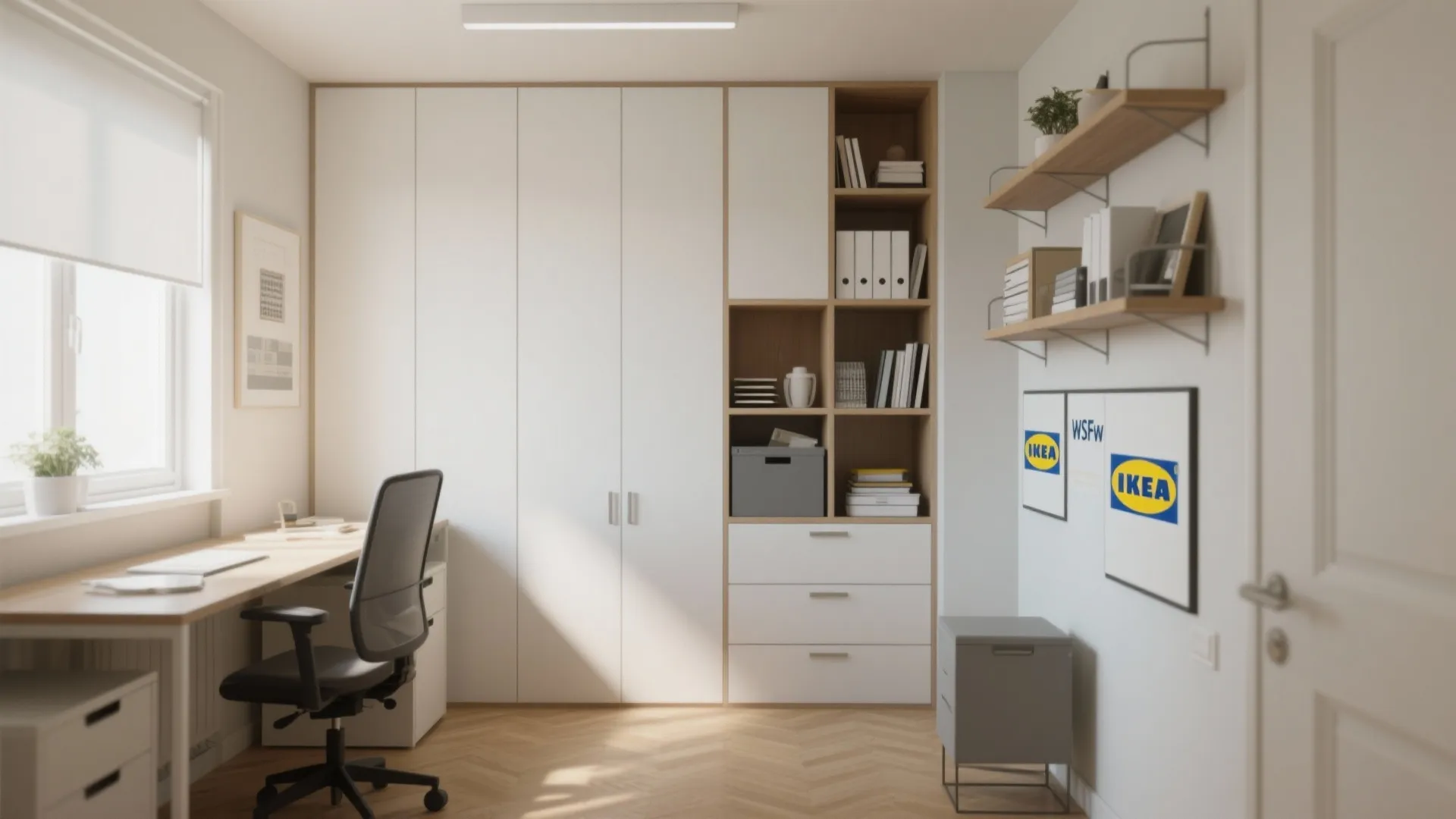 9. Mix open and closed storage