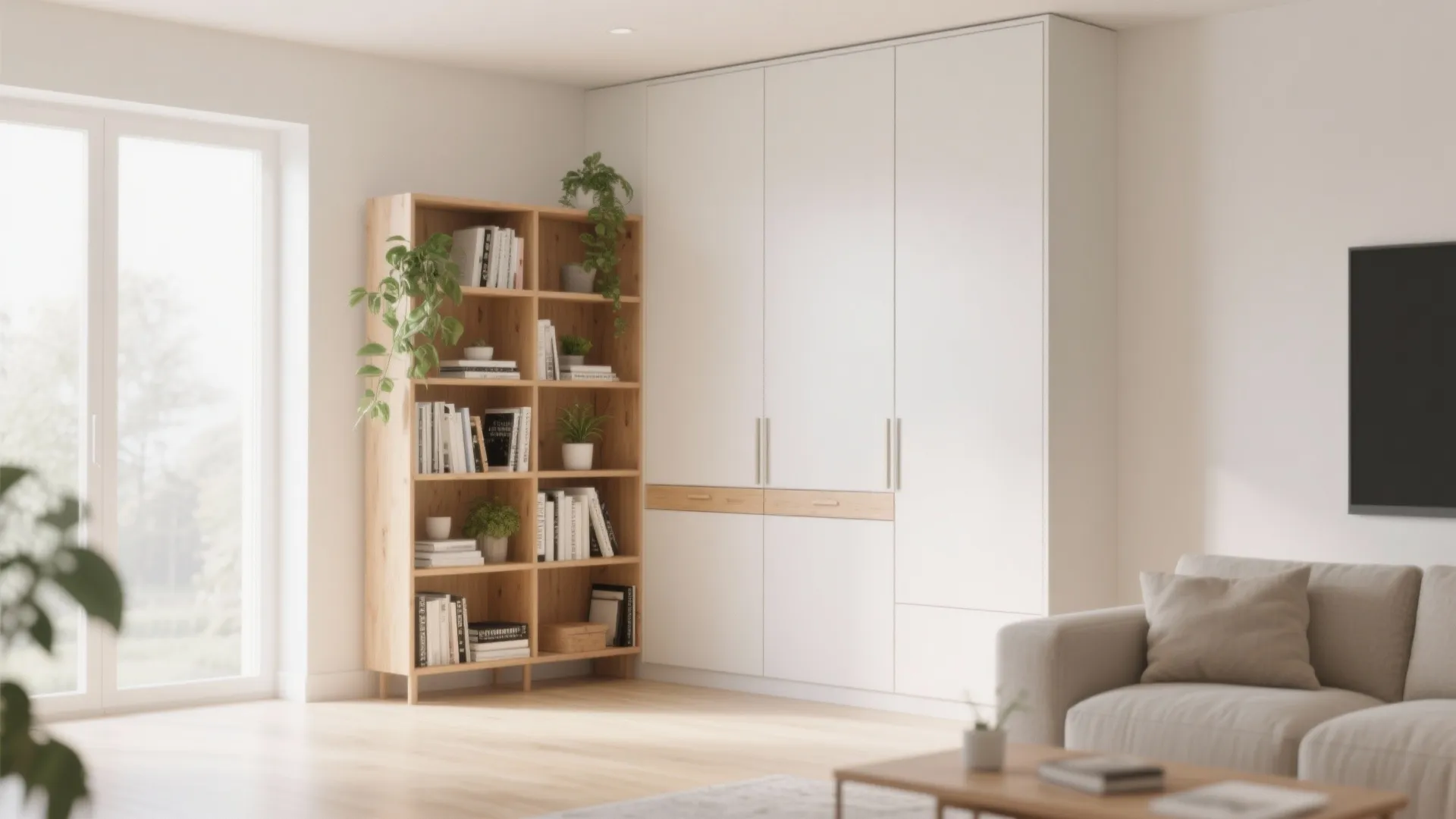 4. Mixing Open Shelving with Closed Storage Units