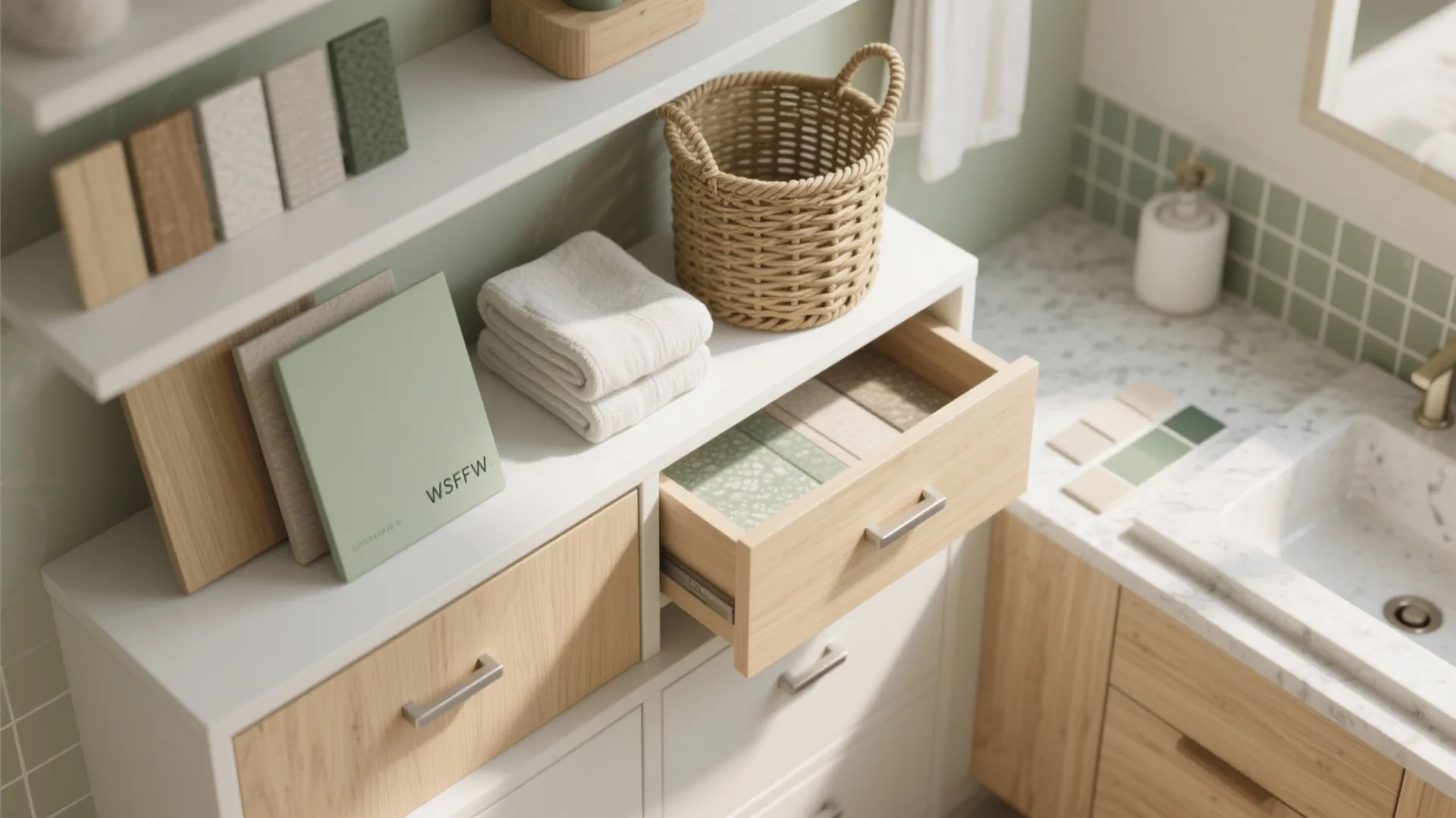 4. Mix open shelving with closed storage