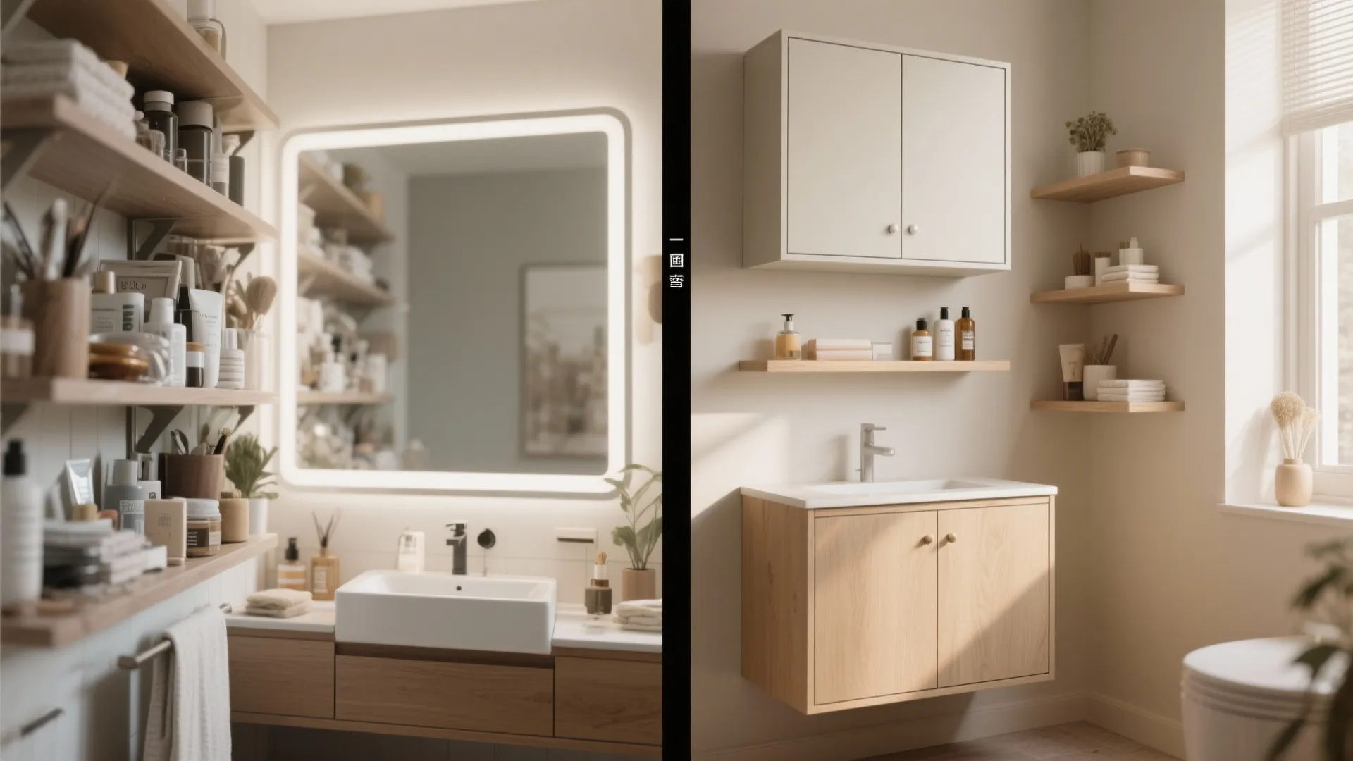 4. Combination open-and-closed storage