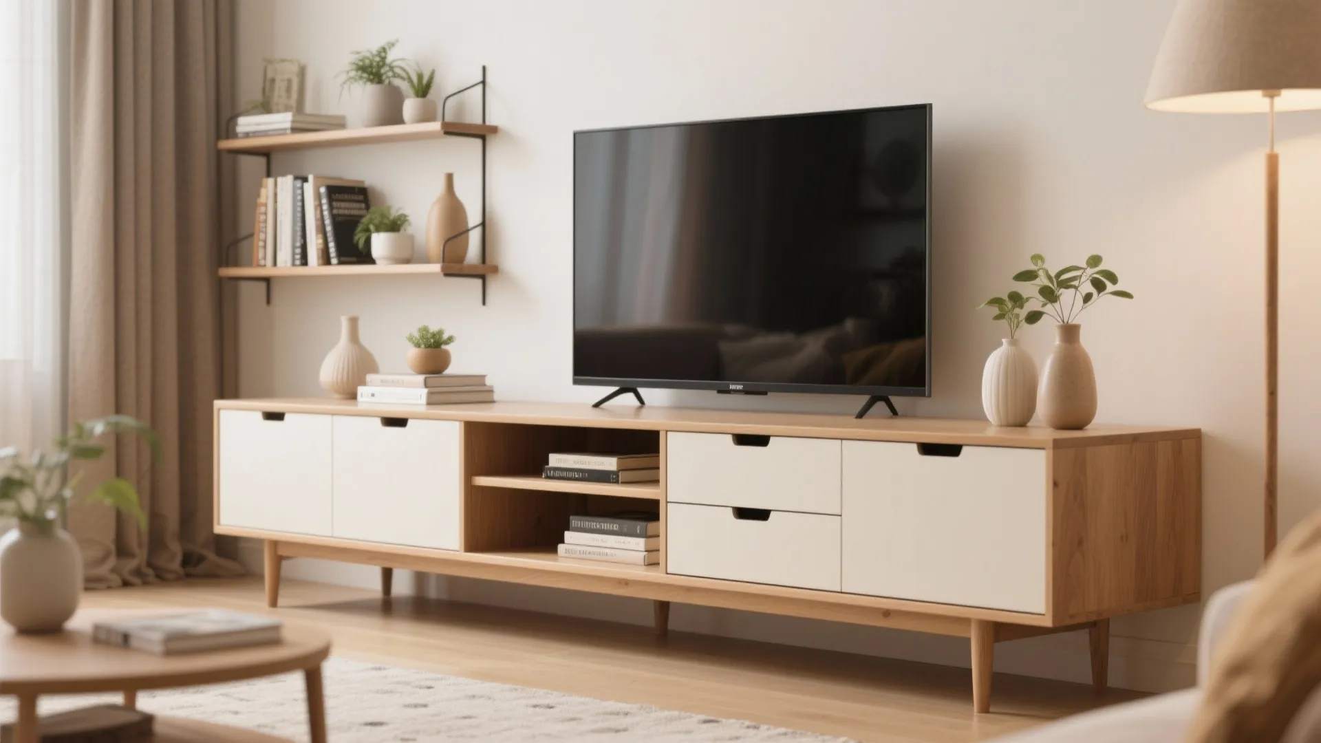 3. Mix of Open and Closed Storage