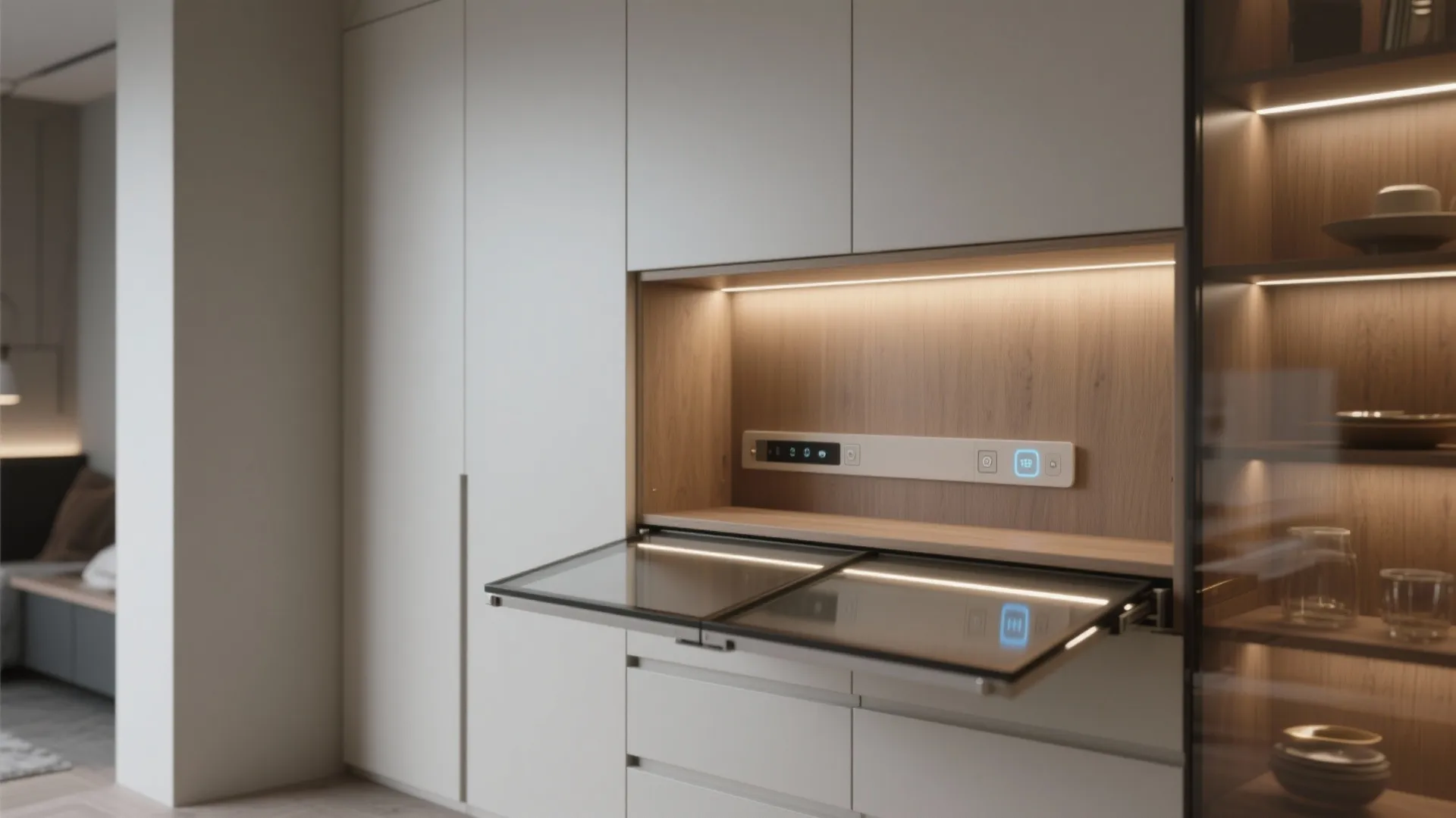 Mix of Open and Closed Storage with Adaptive Tech