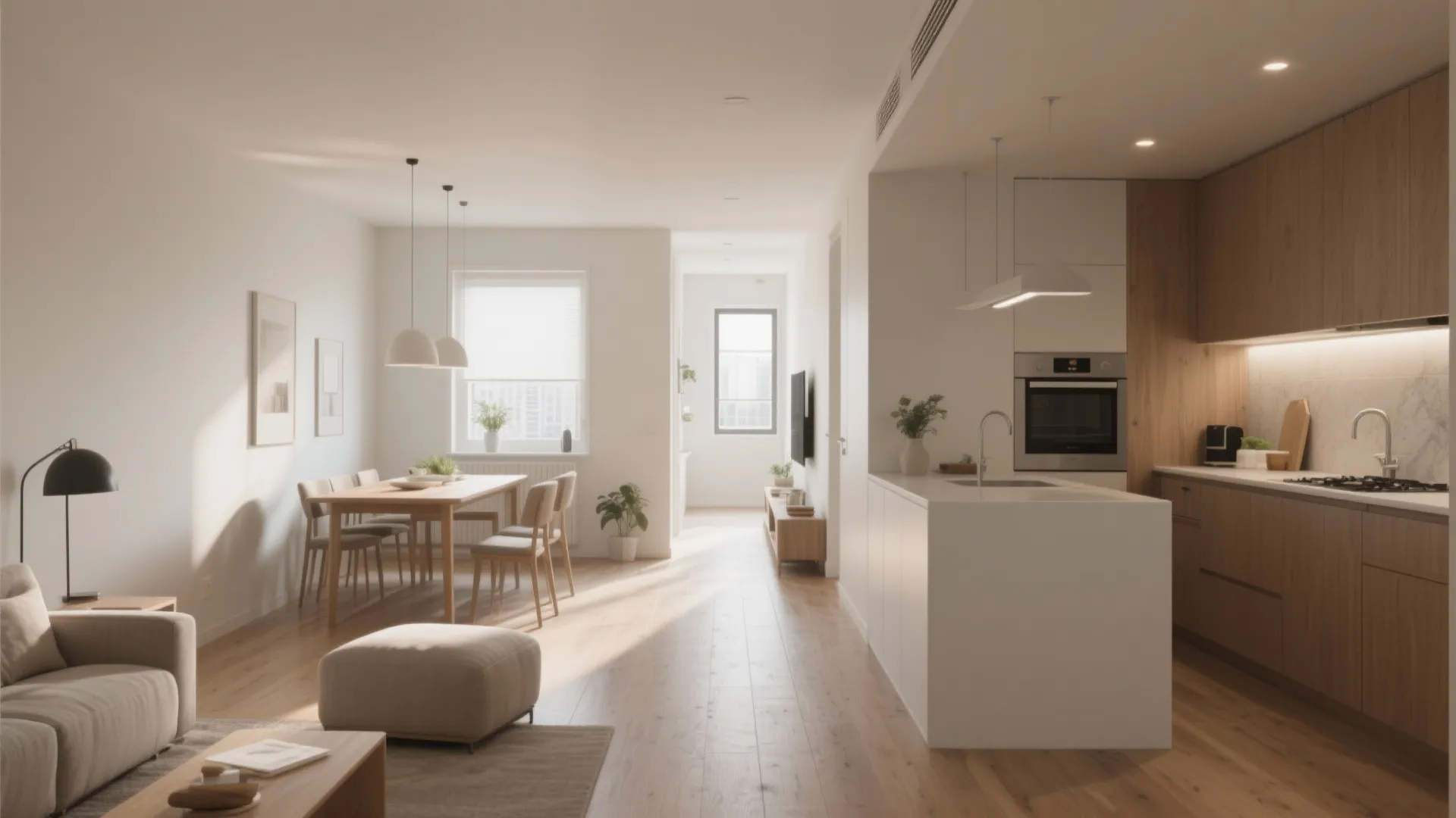 1. Open‑Concept Living, Dining, and Kitchen