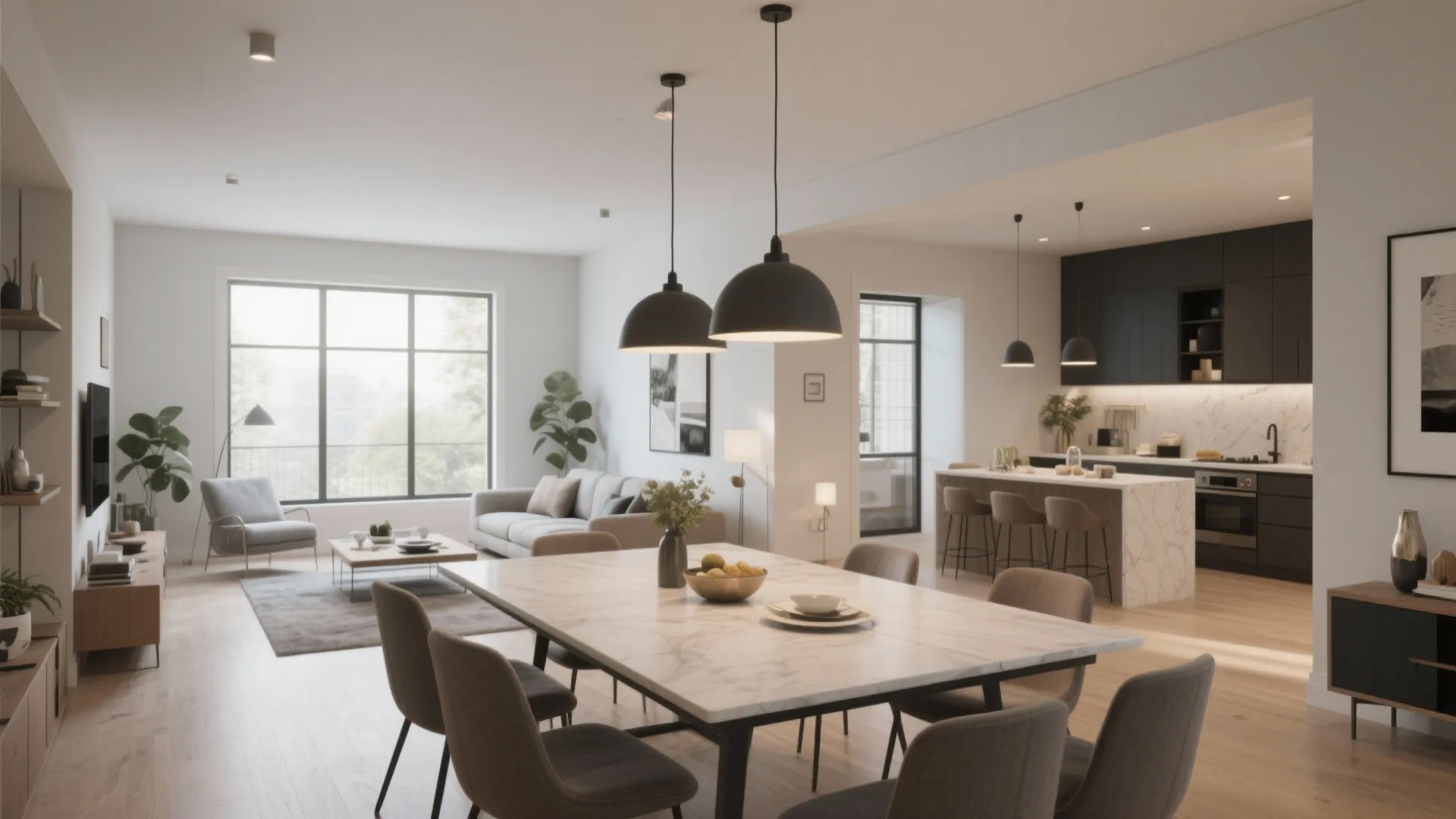 3. Open concept with dining integration