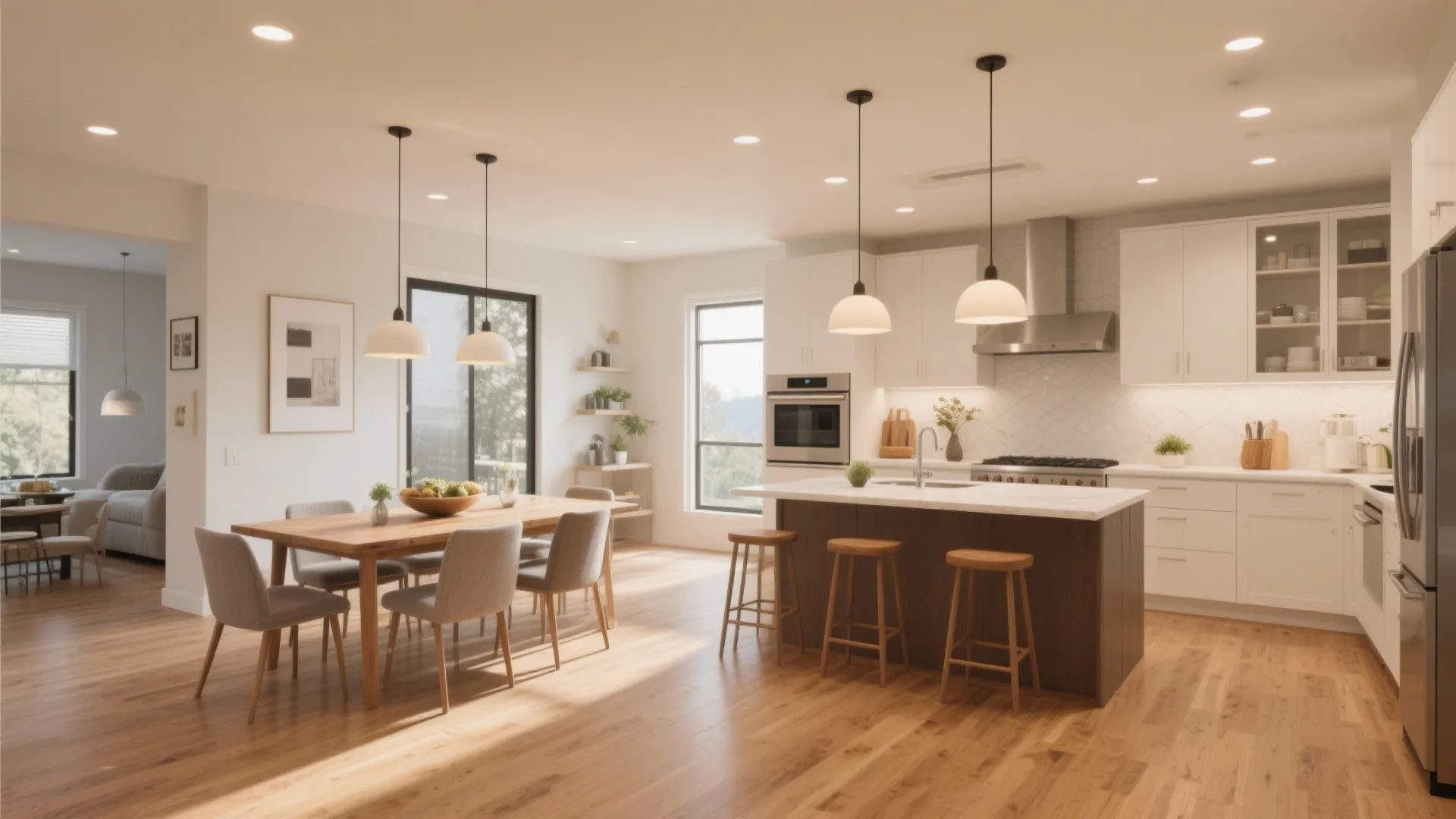 1. Open Concept with Zoned Lighting