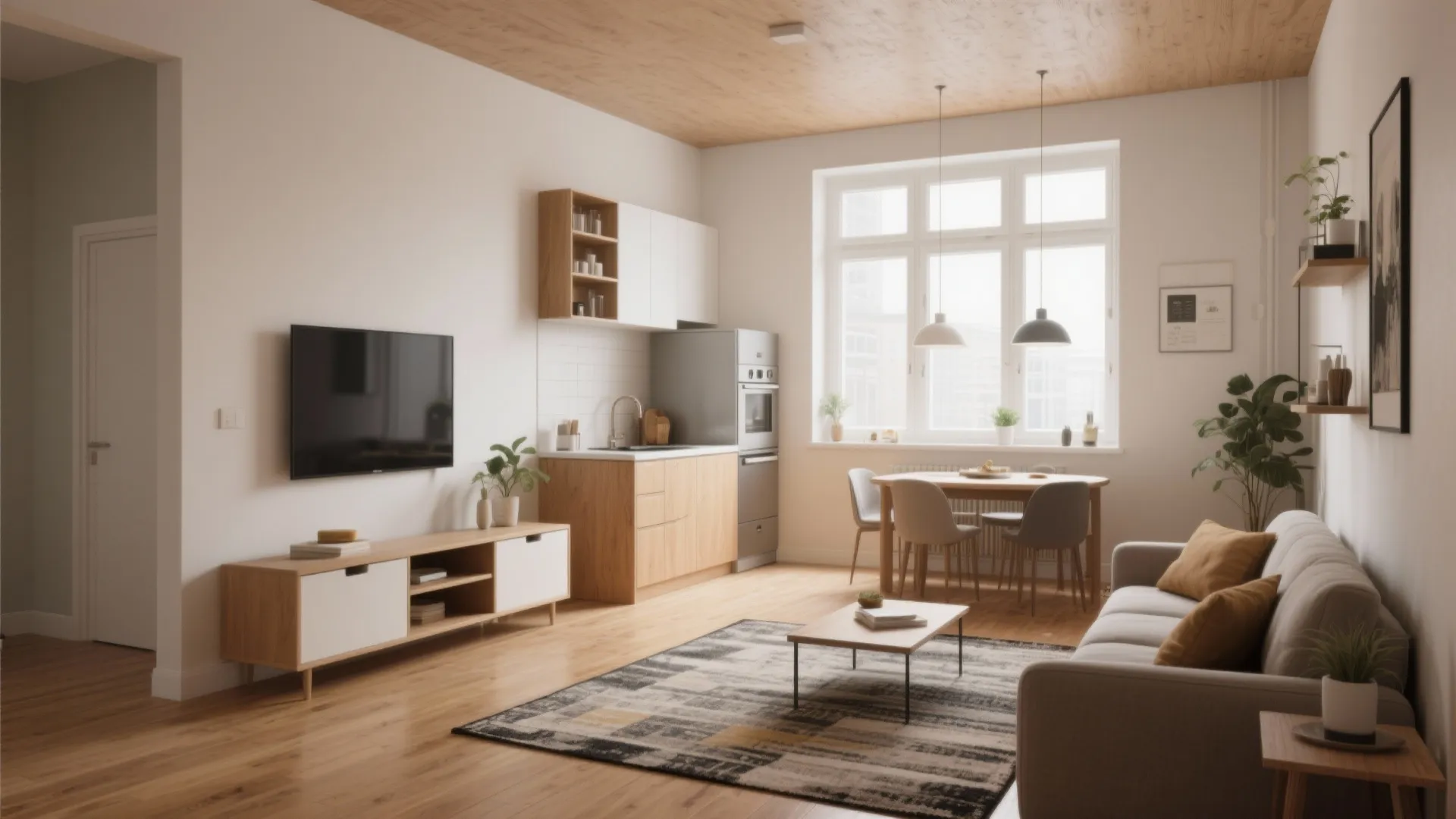 1. Open-concept living with defined zones