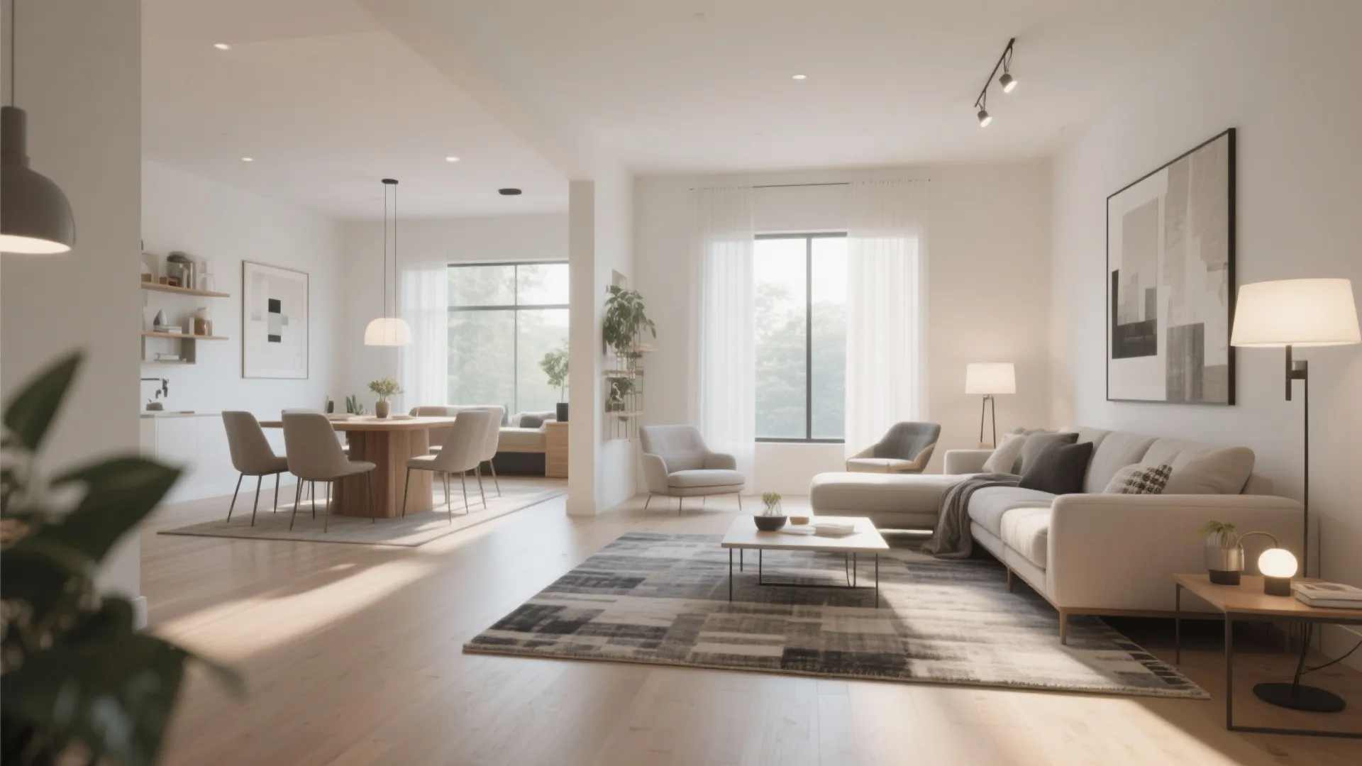 1. Open-Concept Zoning