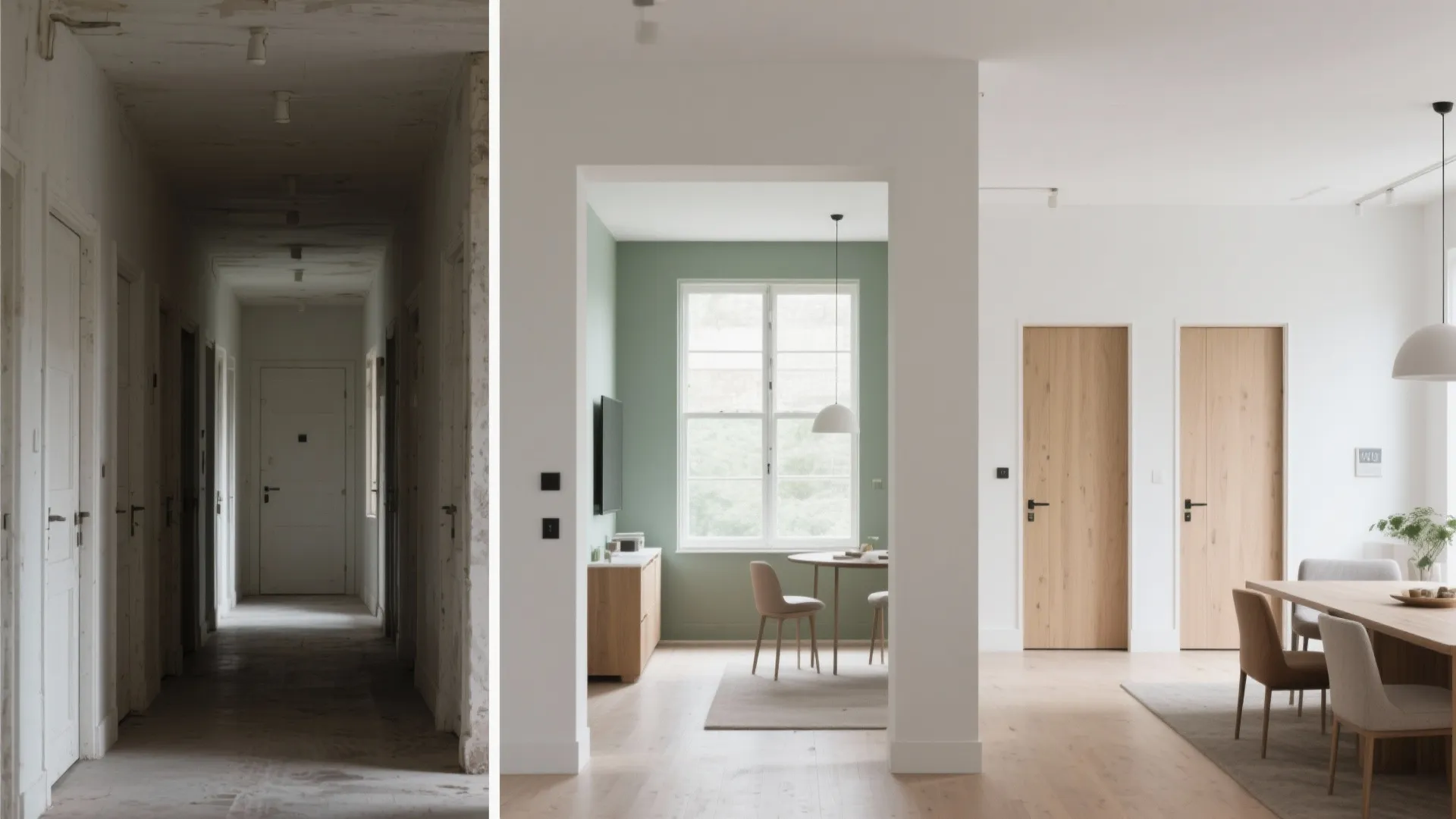 Open-plan living core with corridor-free flow