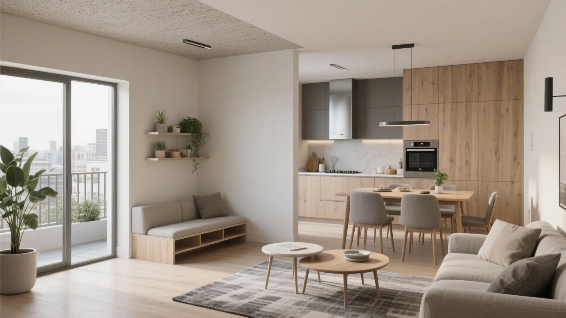 Open-plan social core with a defined edge