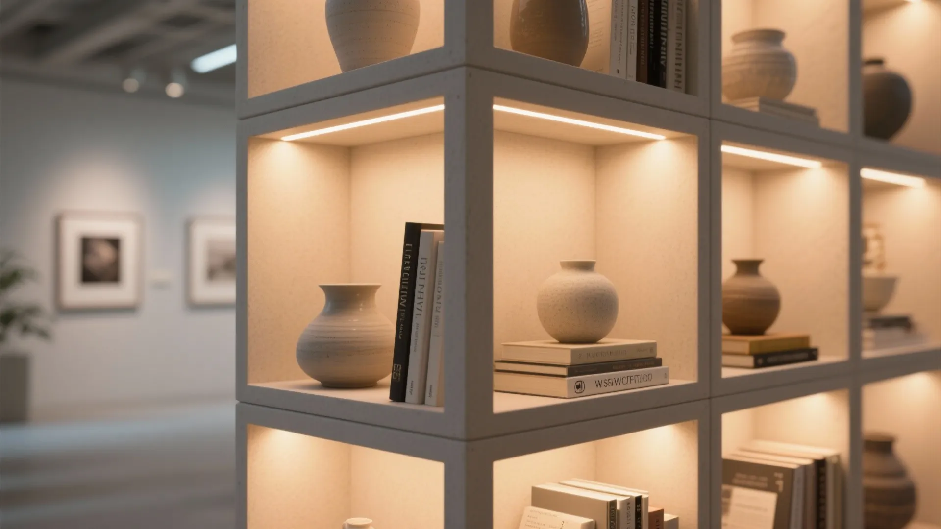 4. Open Cubes with Backlit Panels