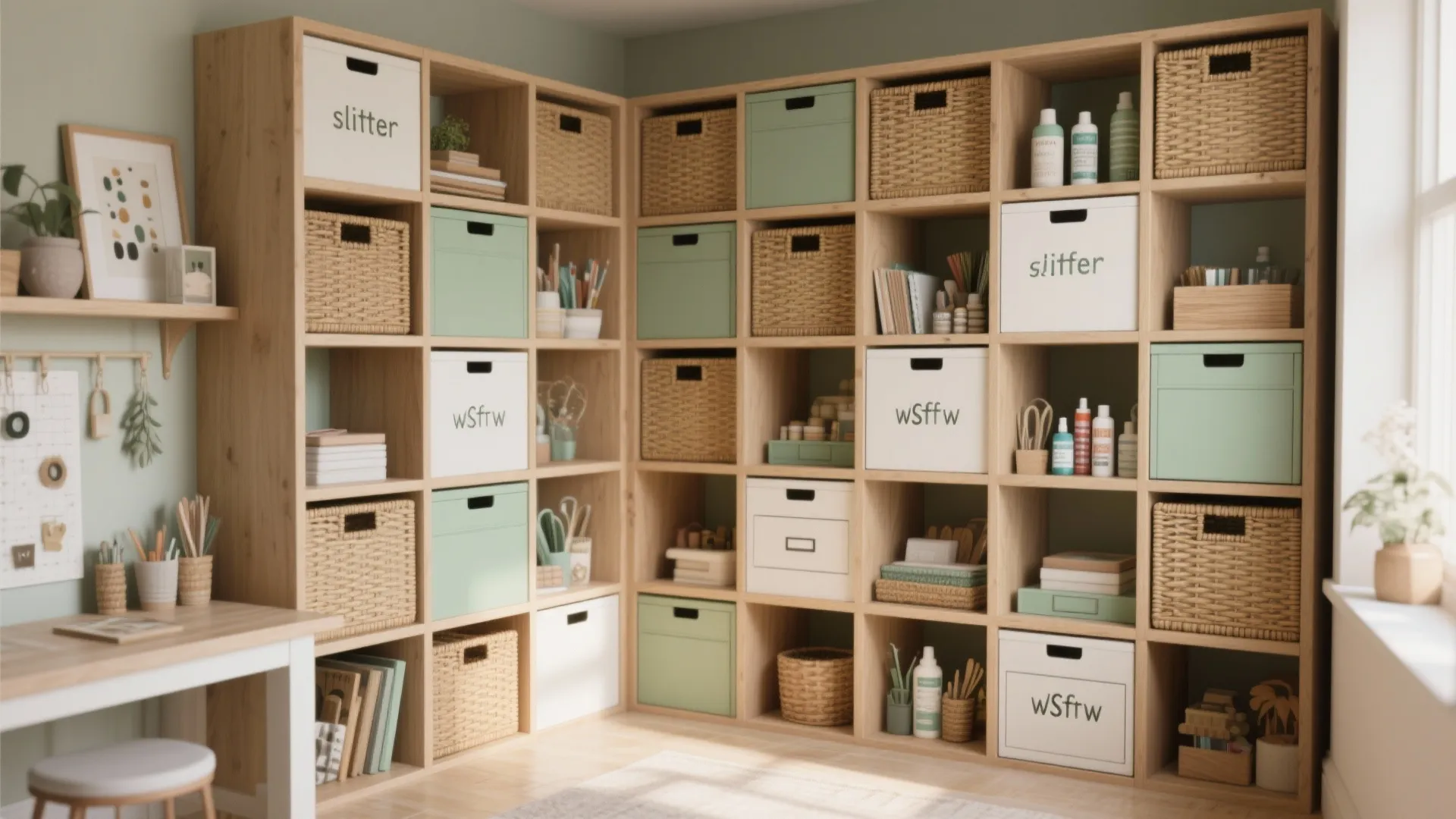 3. Mix Open Cubes with Concealed Drawers