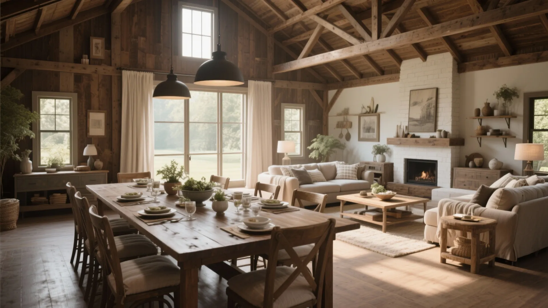 6. Open-Plan Dining & Living Combo