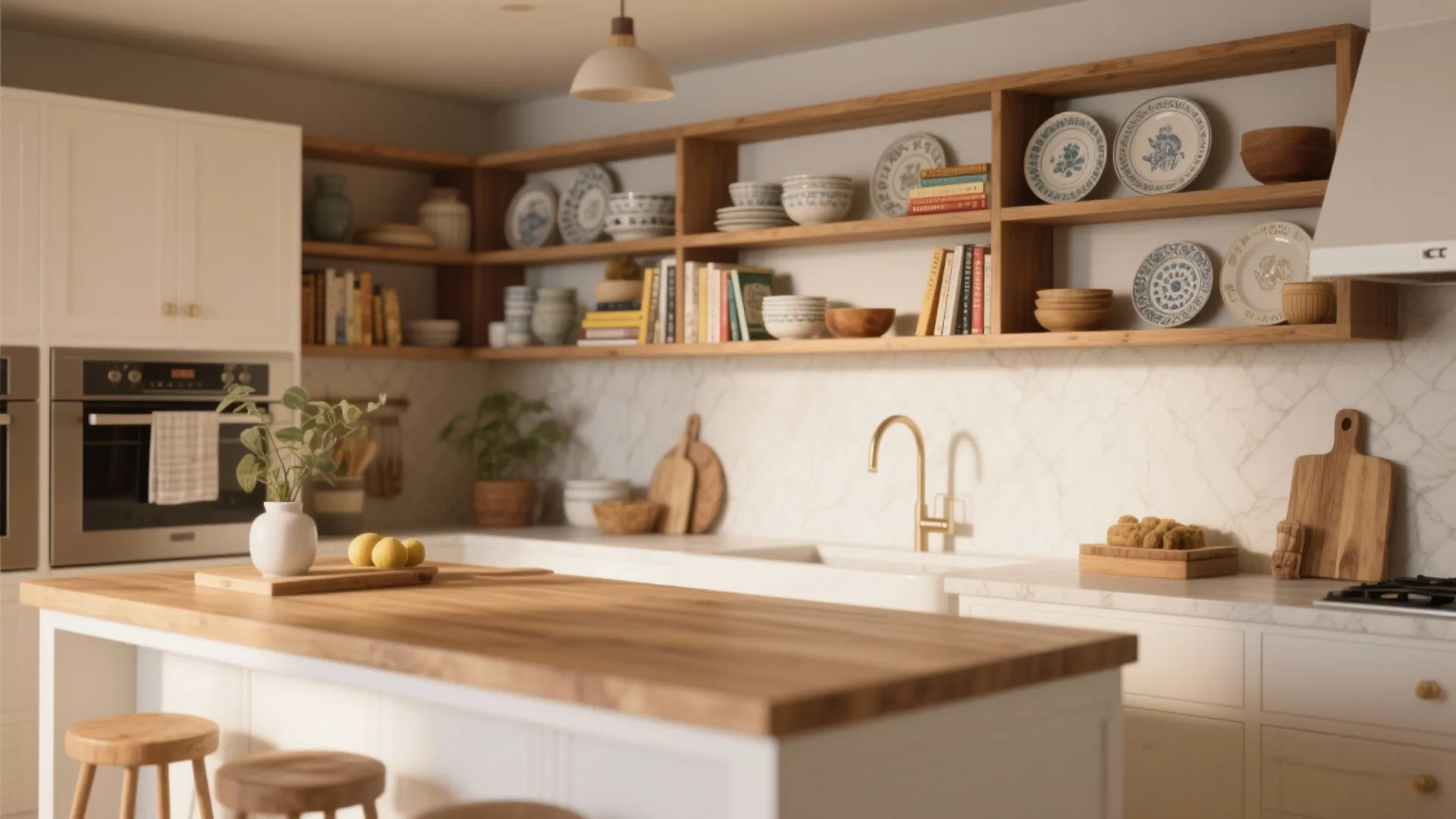 7. Open Display Shelves