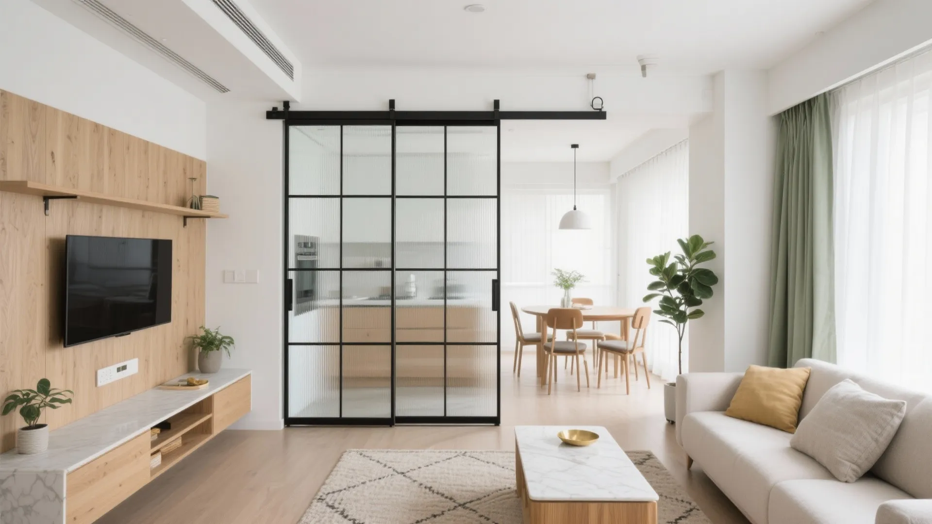 Open-plan living with a smarter partition