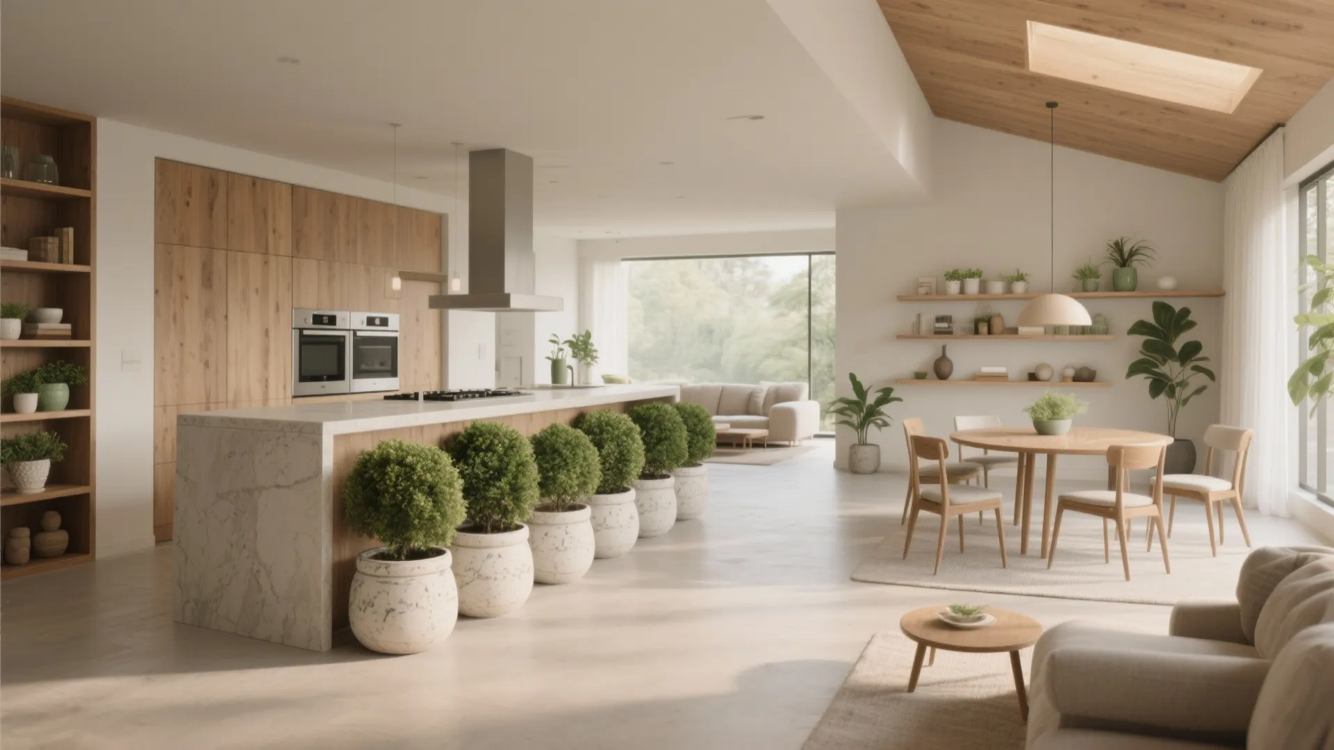 4. Open Concept with Indoor Greenery
