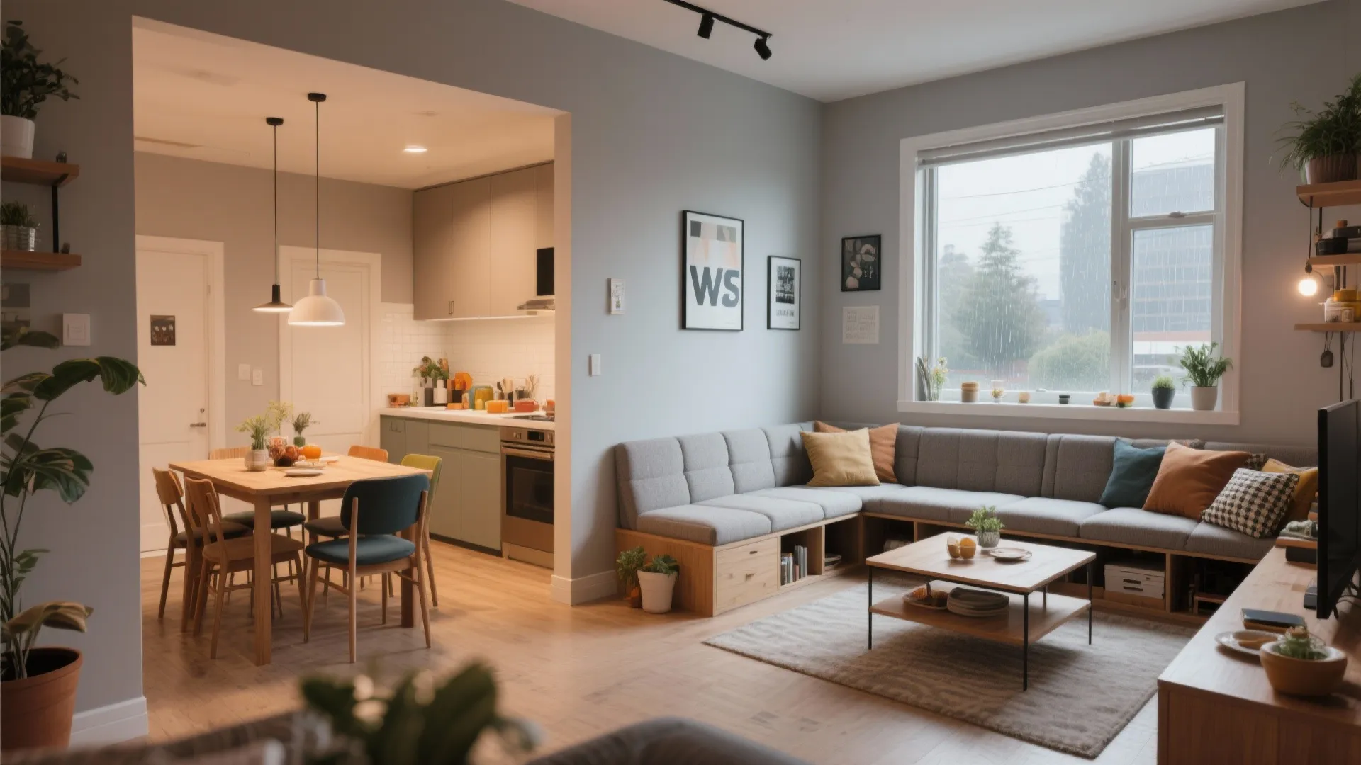 2. Open up the hub: flexible living-dining zones