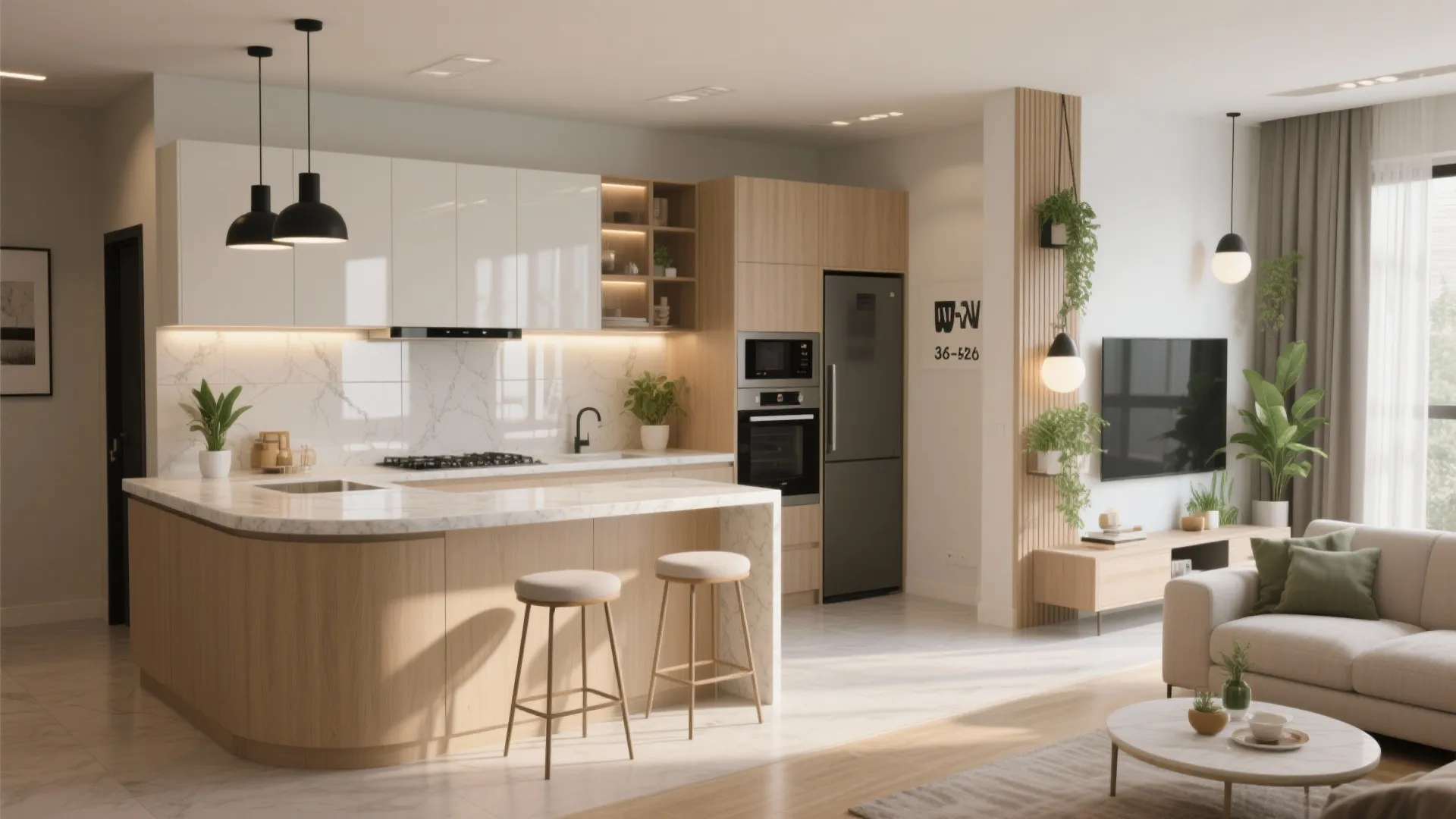 Open-plan kitchen-living that actually works