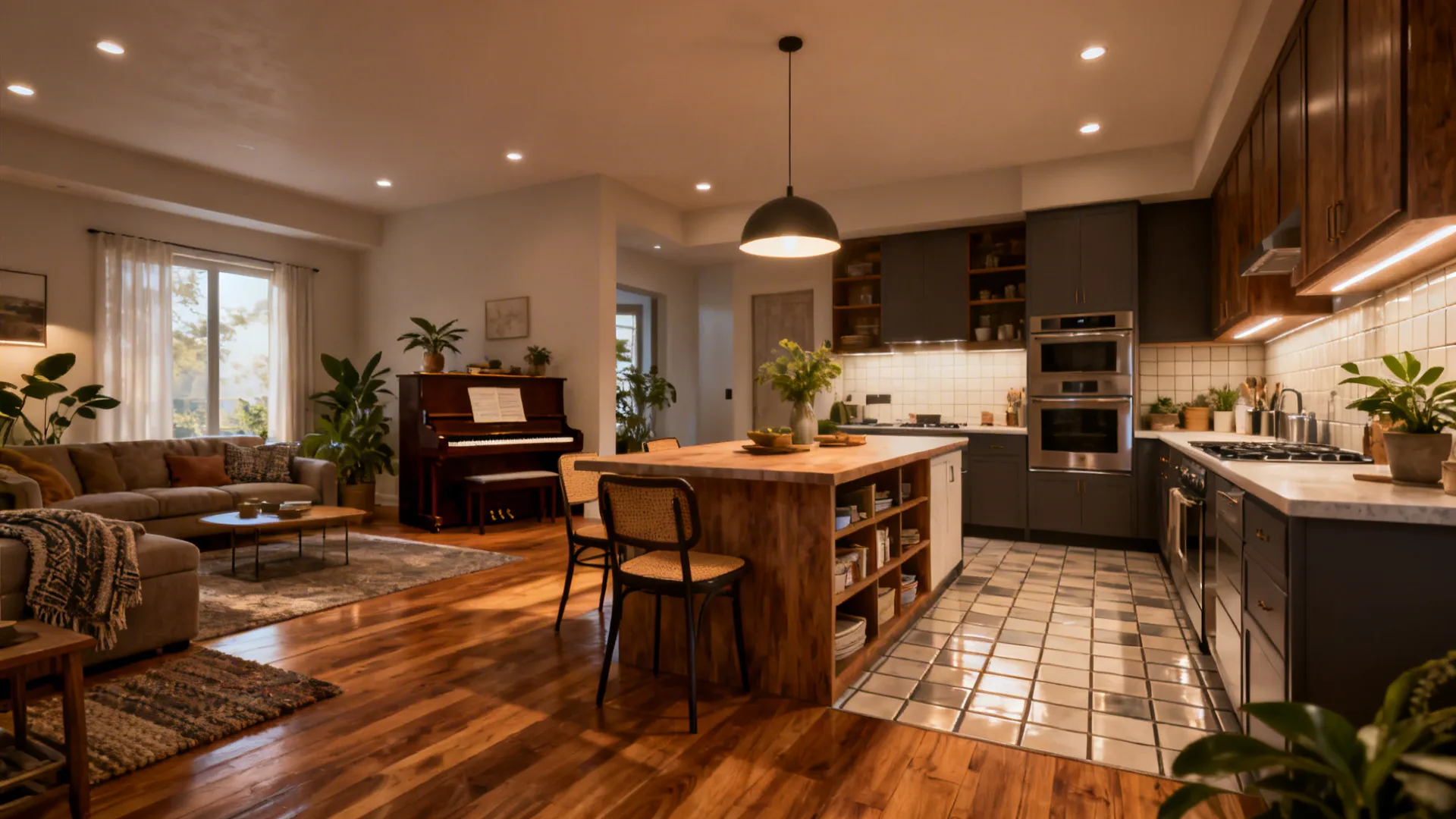 Open Living Room and Kitchen Layout Ideas