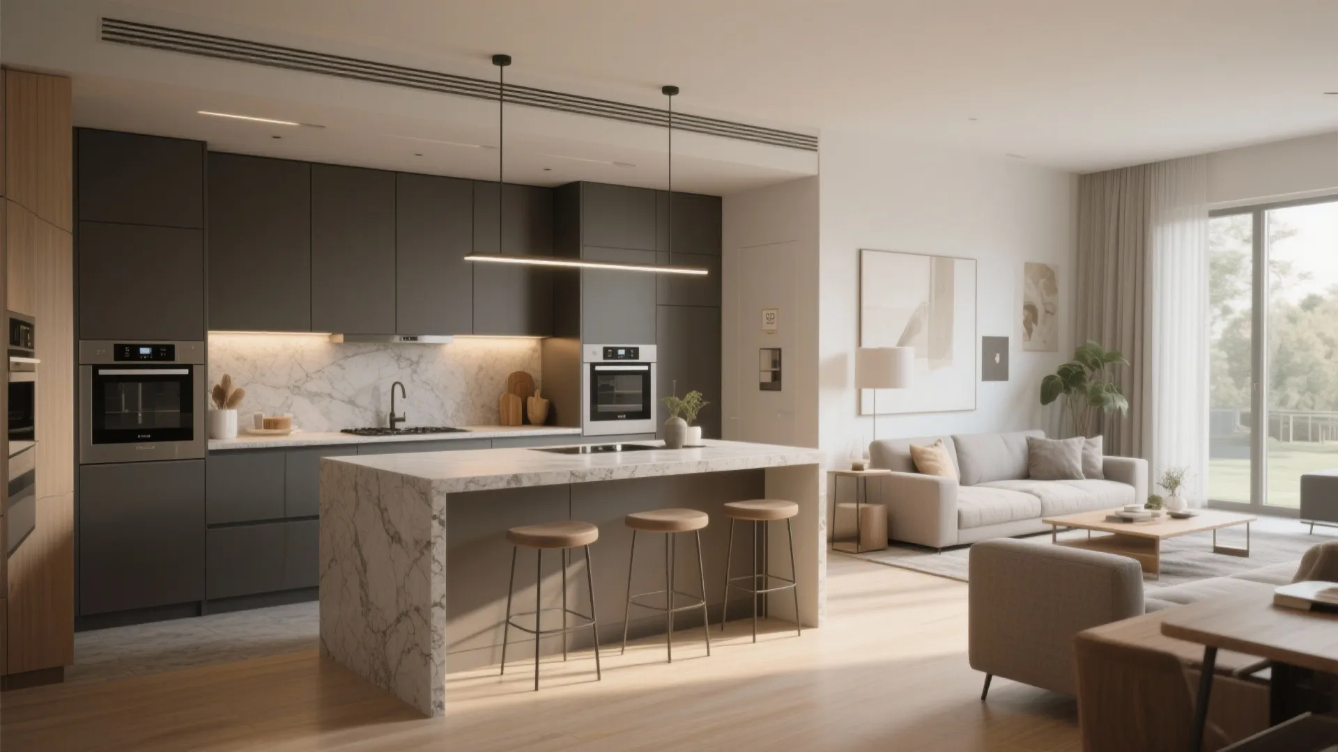 4. Open up the kitchen subtly