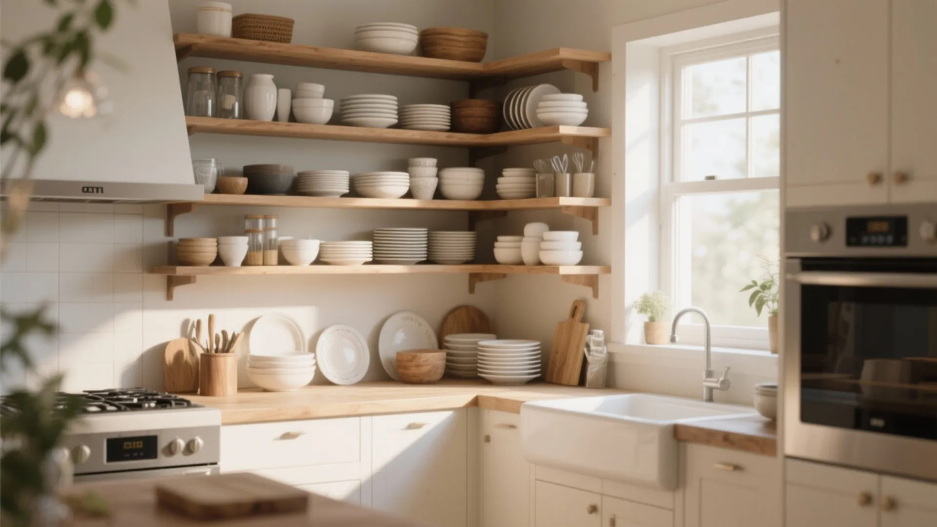 4. Open Kitchen Shelving