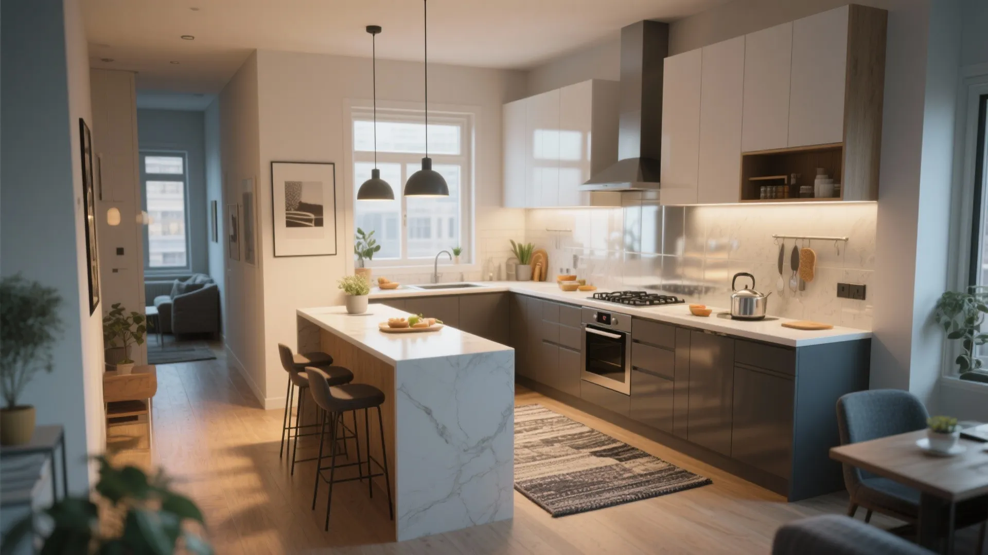 3. Open Kitchen with Smart Zones