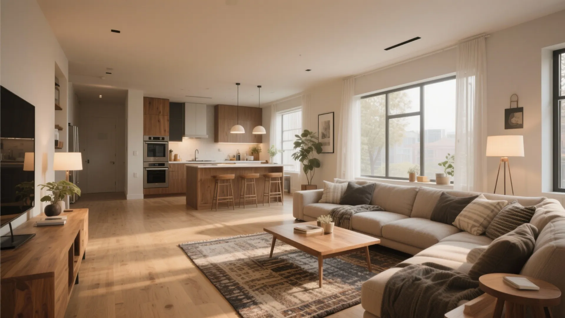 4. Open Layout with Cozy Zones