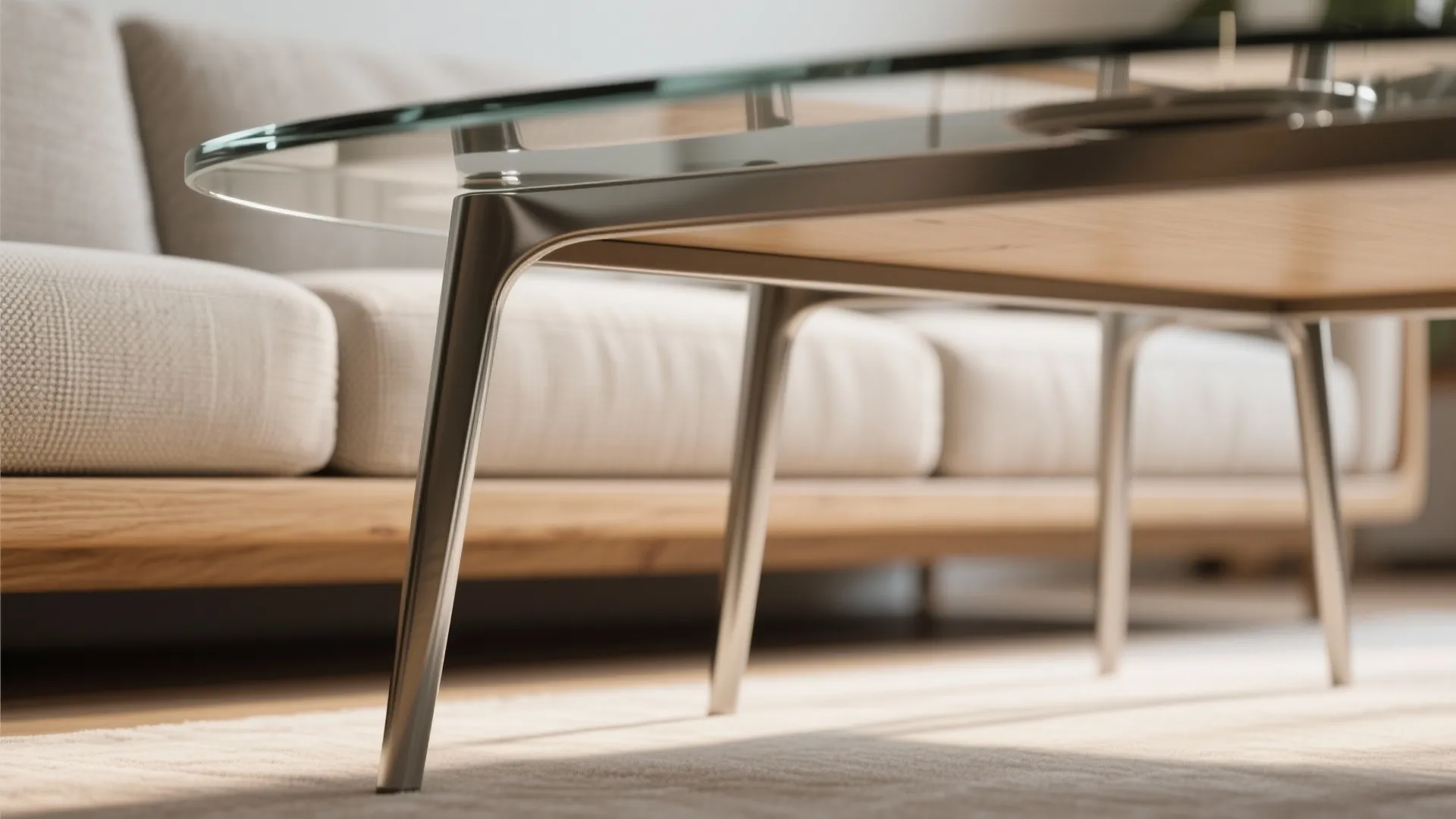 2. Choose pieces with open legs and light finishes