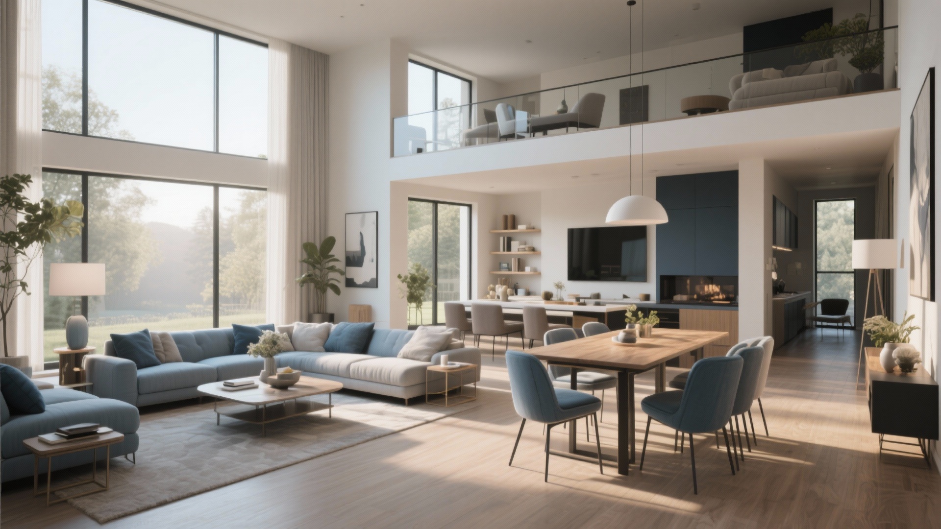 10 Open Living Room and Dining Room Ideas