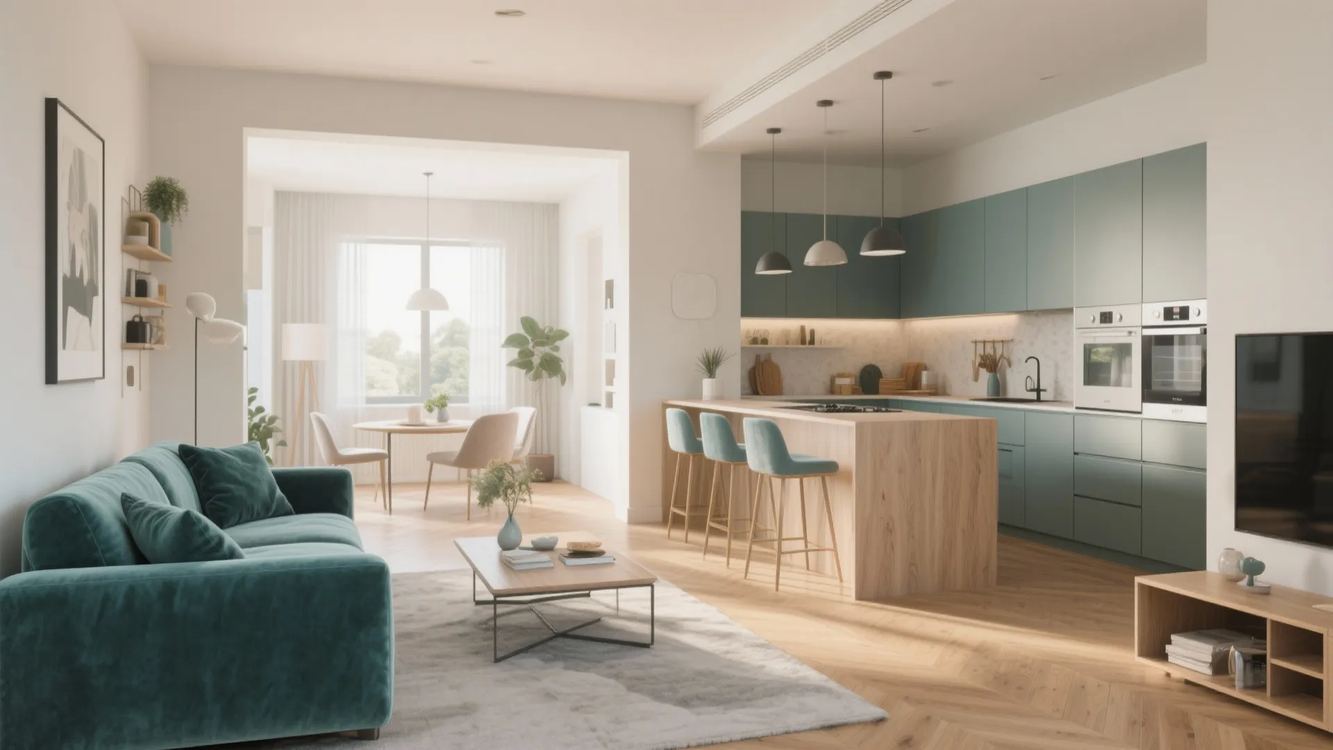 10 Decorating Ideas for Open Living Room and Kitchen