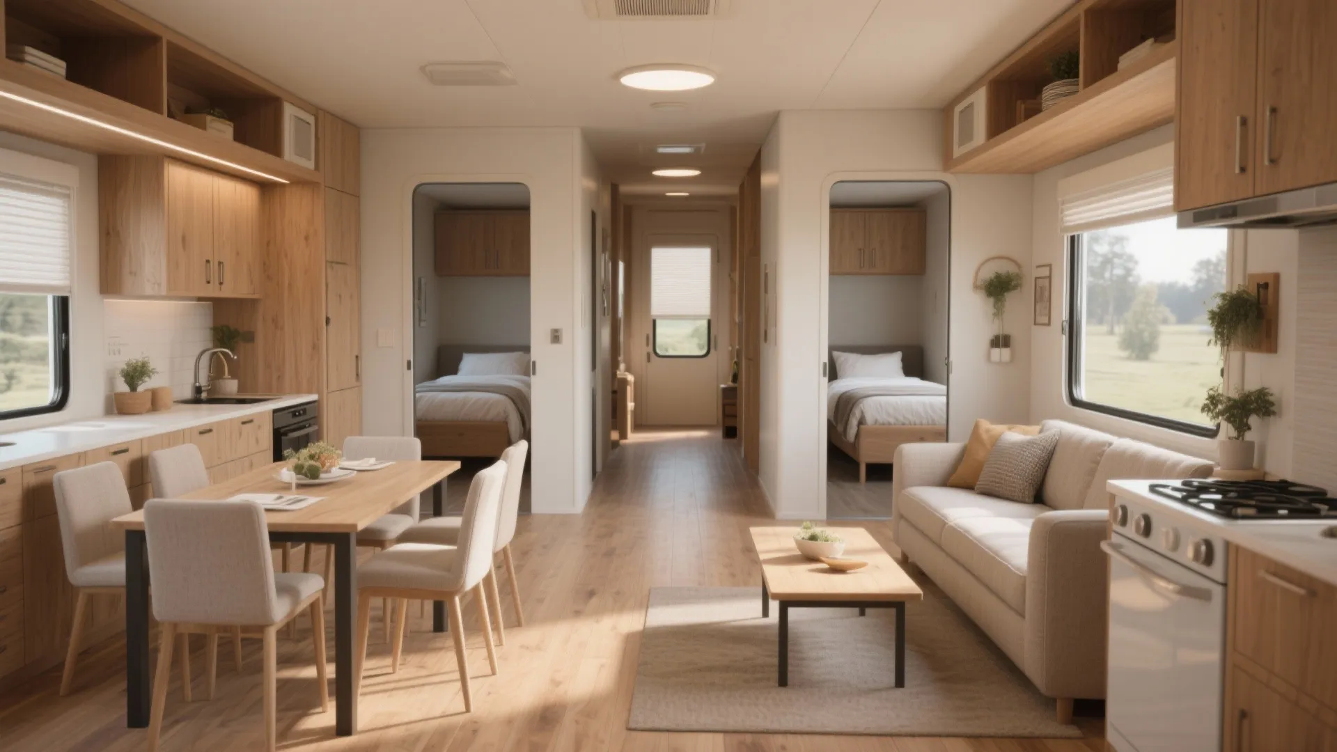 1. Open Living + Split Bedrooms