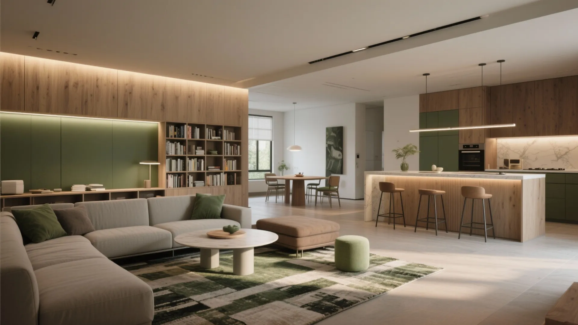 Flexible Open Living with Zoned Areas