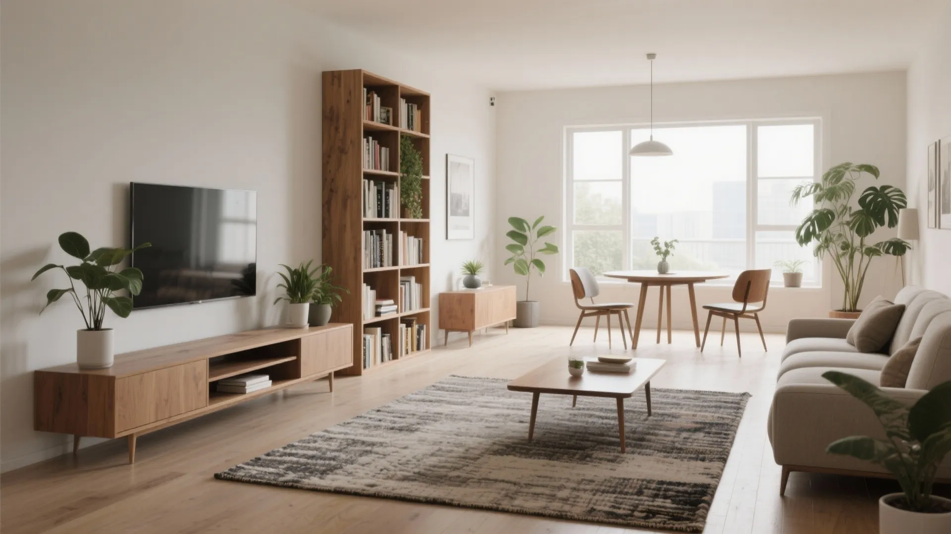 1. Open Living-Dining with Zoned Corners